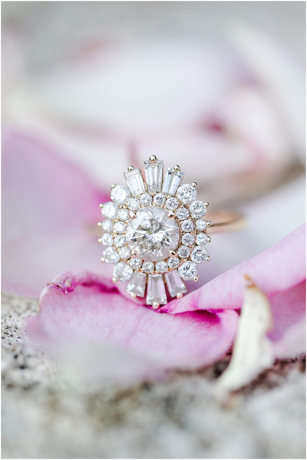 Beautiful Engagement Photos in Kansas City - Loose Park and Liberty Memorial - vibrant colorful wedding photos - gorgeous engagement ring