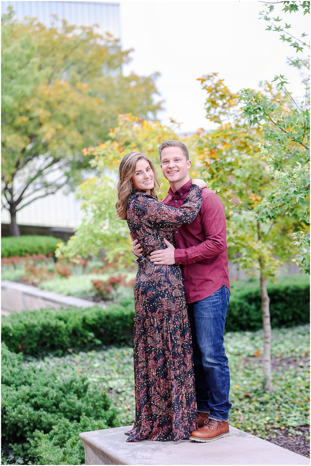 fall engagement - Kansas City Engagement Photos & Wedding Photographer - Nelson Atkins Museum - Location ideas of where to take photos - Oakwood Country Club Wedding Photographer - engagement session