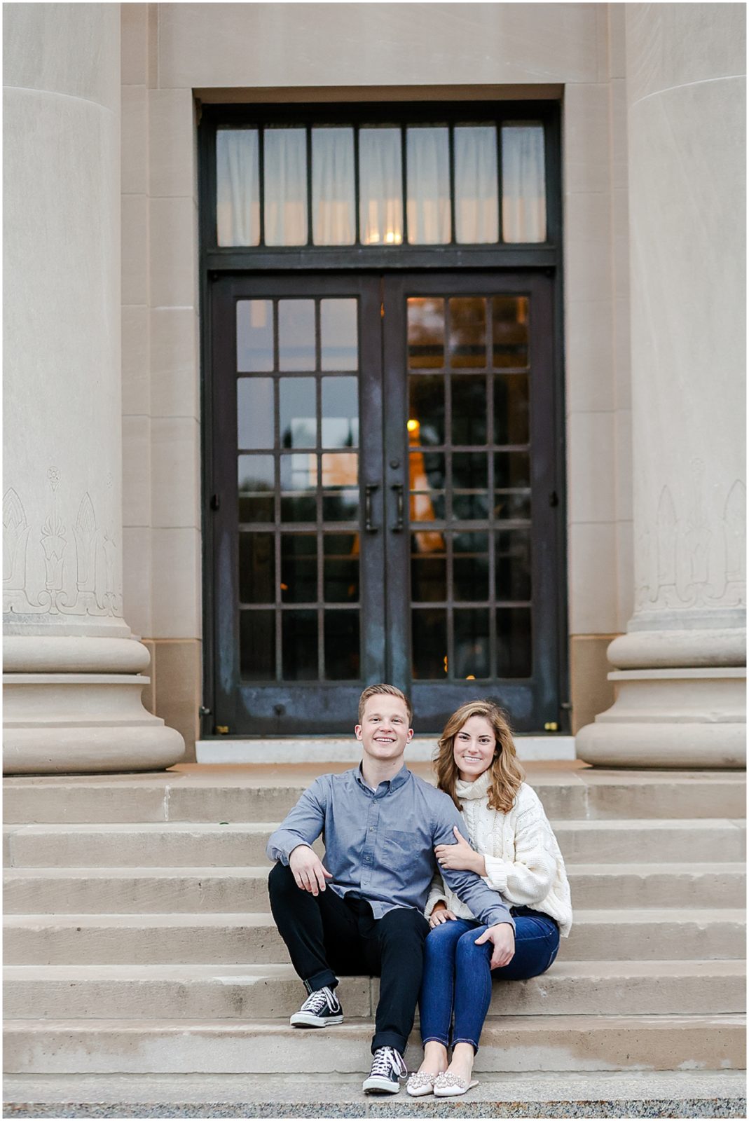 Kansas City Engagement Photos & Wedding Photographer - Nelson Atkins Museum - Location ideas of where to take photos - Oakwood Country Club Wedding Photographer - engagement session