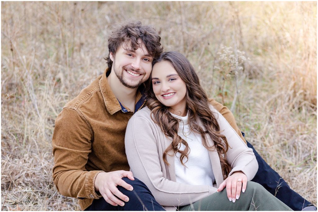 a winter engagement session in leawood kansas - christmas engagement photos - kansas city topeka wedding photographer