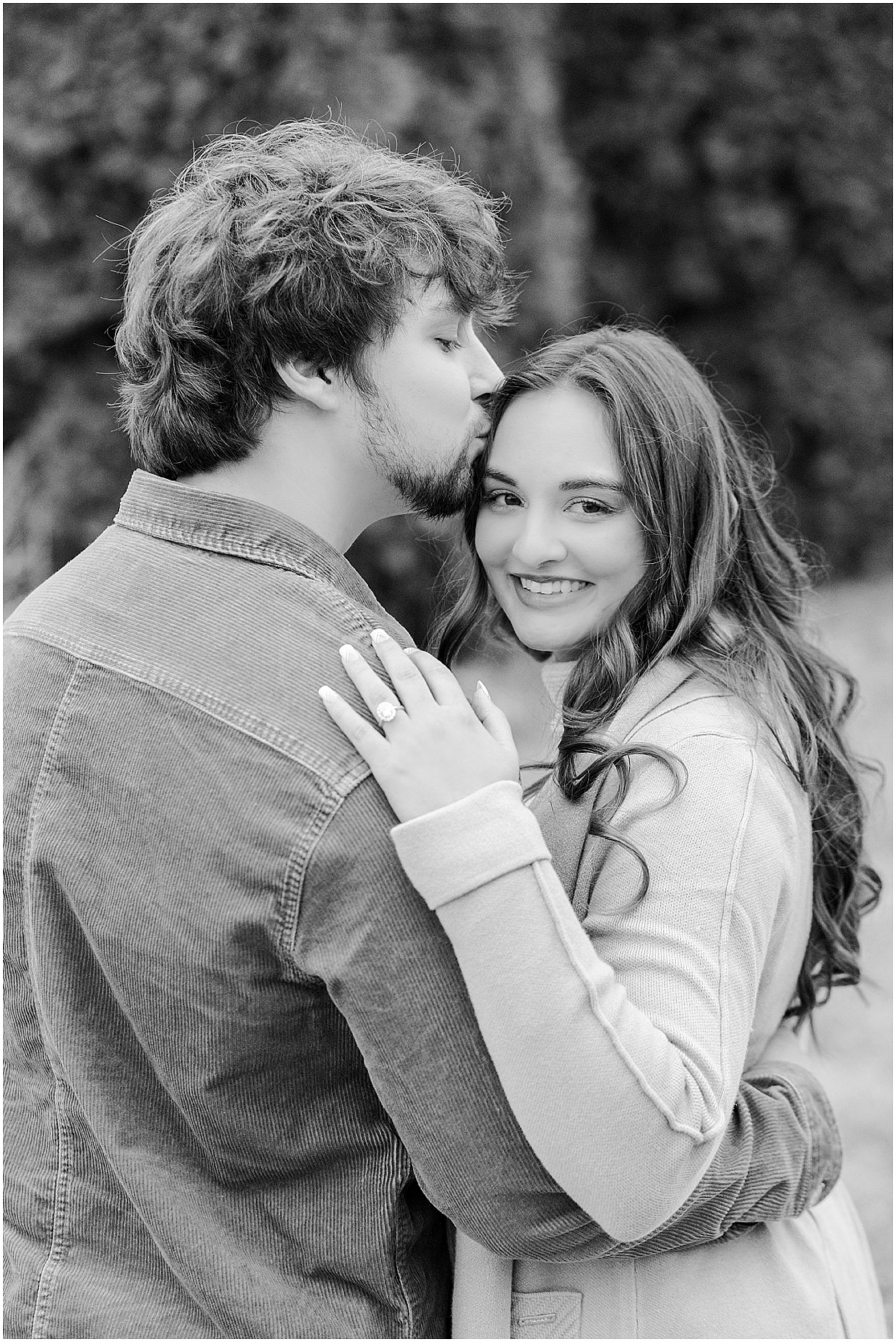 a winter engagement session in leawood kansas - christmas engagement photos - kansas city topeka wedding photographer