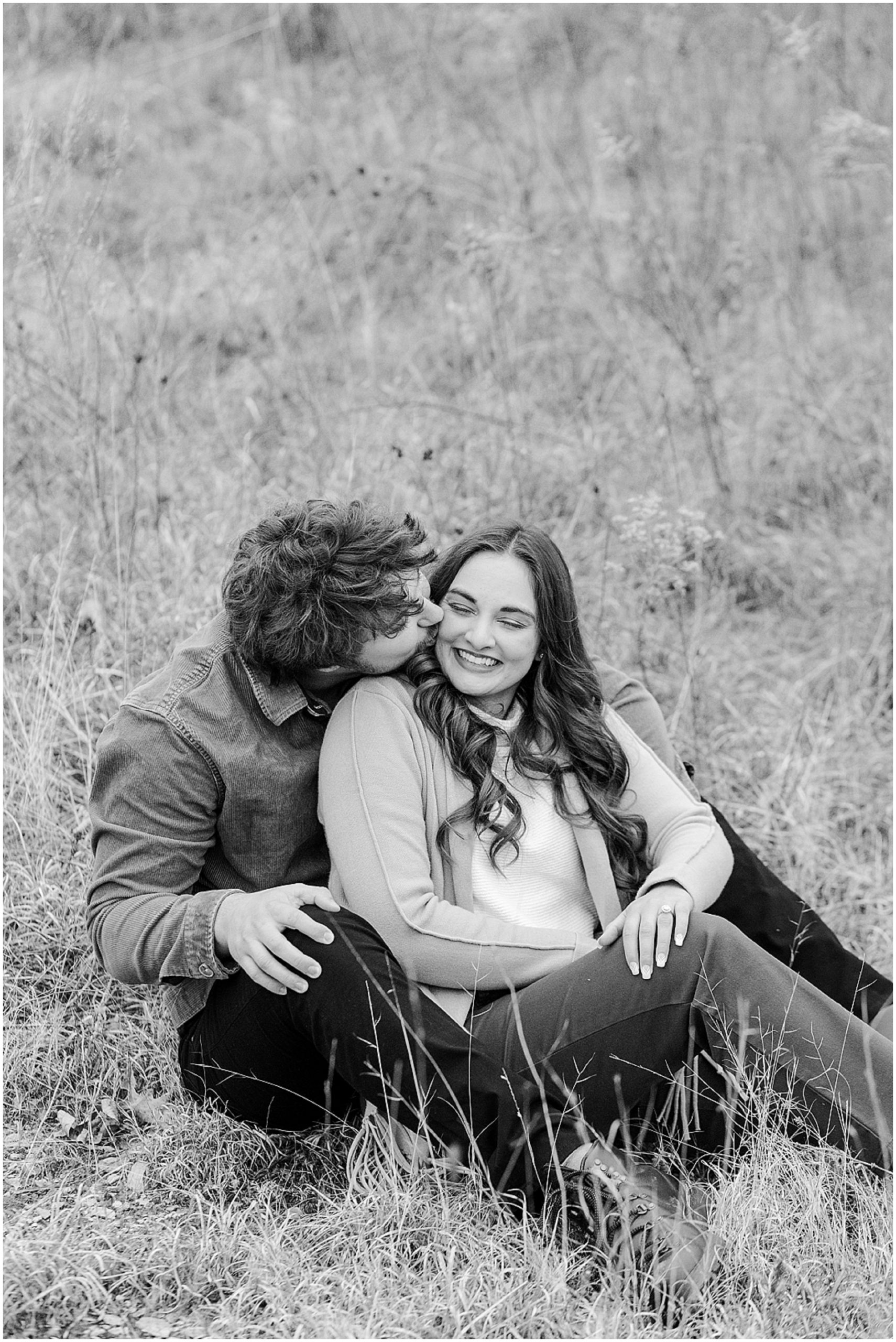 a winter engagement session in leawood kansas - christmas engagement photos - kansas city topeka wedding photographer
