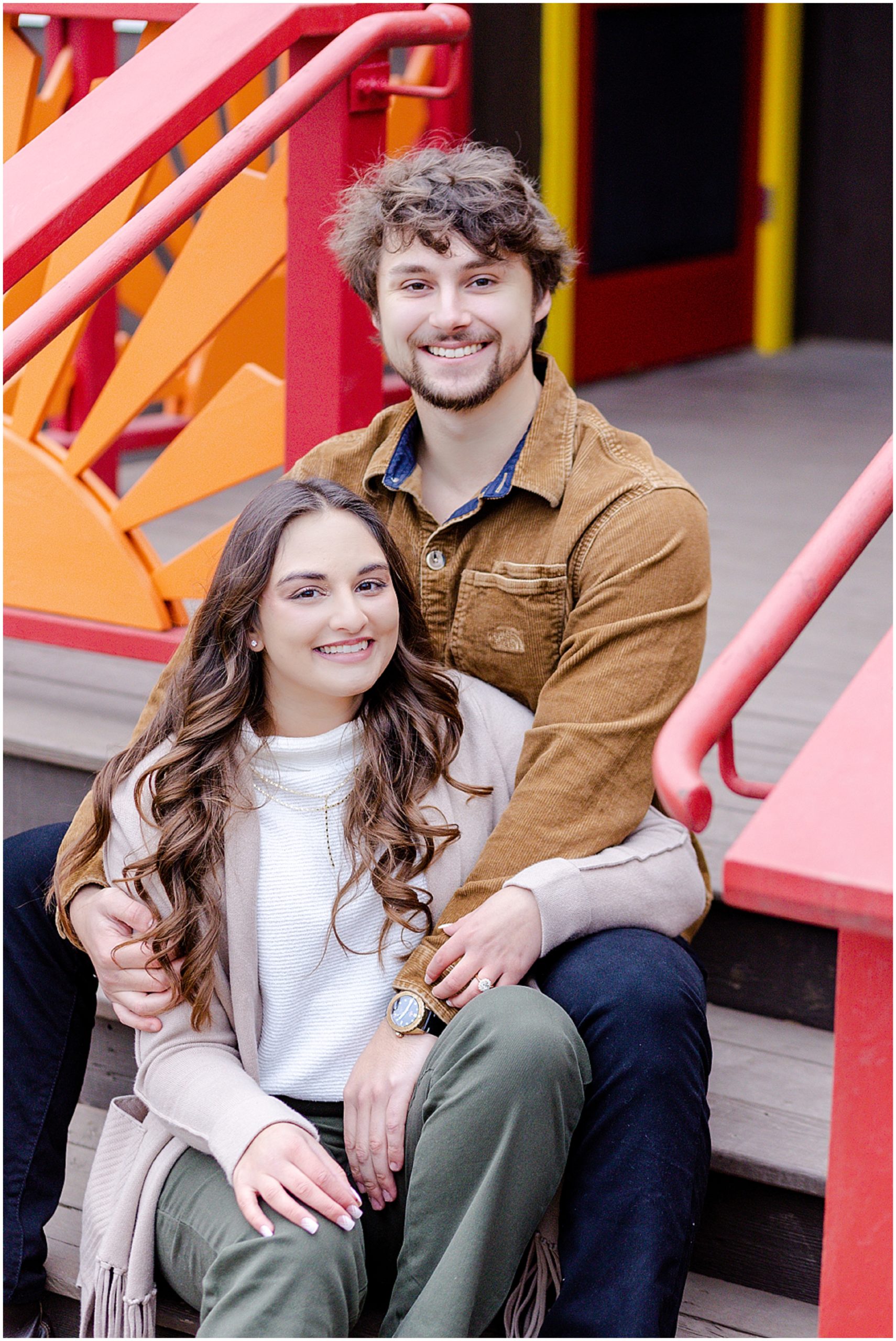 a winter engagement session in leawood kansas - christmas engagement photos - kansas city topeka wedding photographer