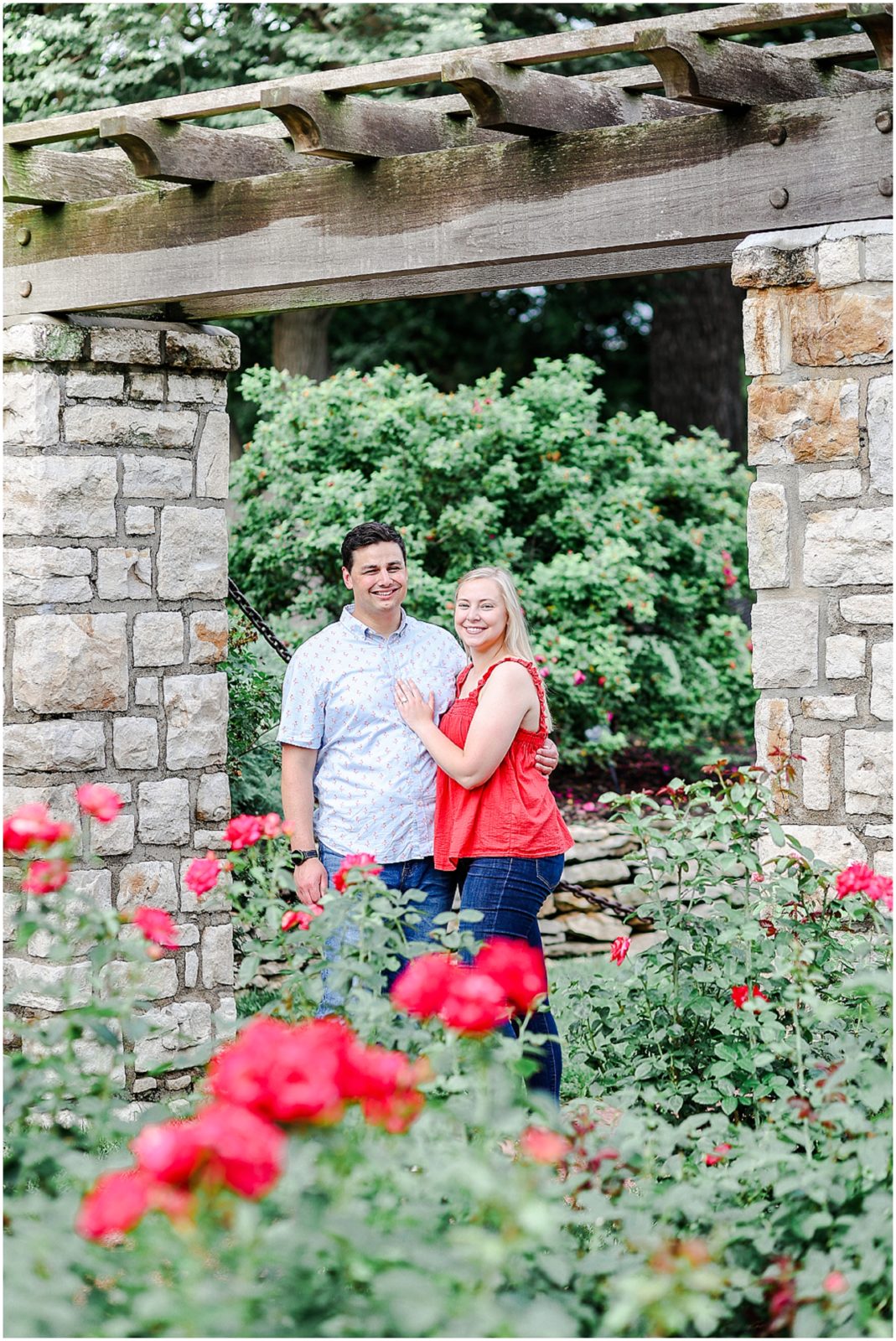 Summer engagement photos in Kansas City - Loose Park