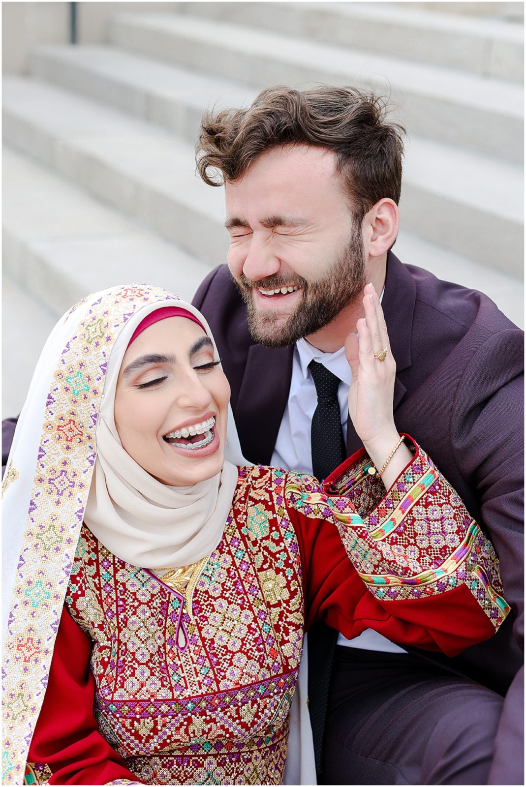 Serene & Mamdouh - Kansas City Wedding Photographer - Where to take photos in Kansas - Overland Park Family and Portrait Photography - Wedding Photography - Nelson Atkins Museum of Art - Palestinian Engagement Photos Muslim