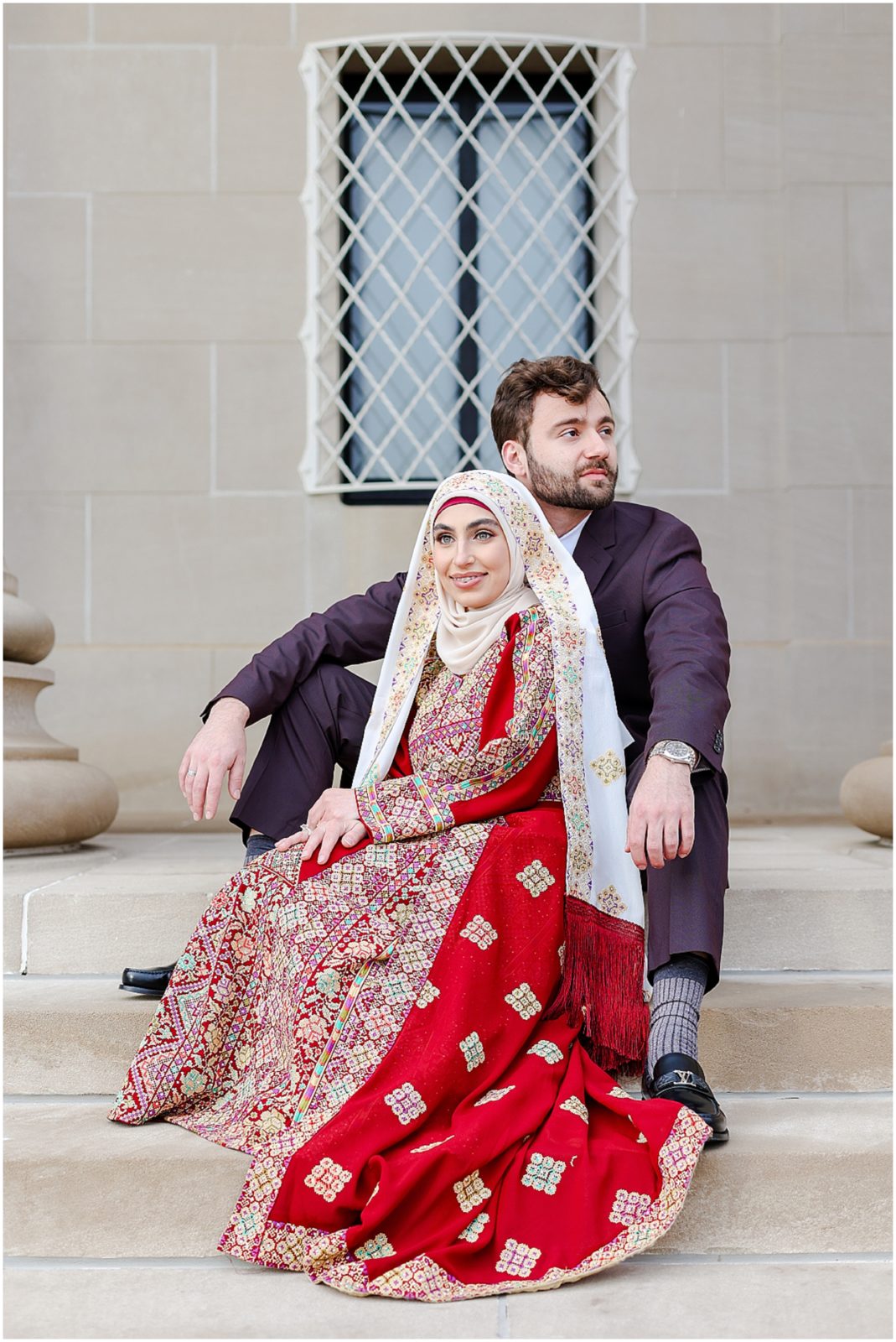 Serene & Mamdouh - Kansas City Wedding Photographer - Where to take photos in Kansas - Overland Park Family and Portrait Photography - Wedding Photography - Nelson Atkins Museum of Art - Palestinian Engagement Photos Muslim