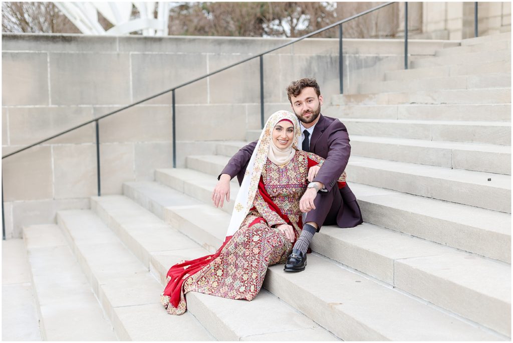 Serene & Mamdouh - Kansas City Wedding Photographer - Where to take photos in Kansas - Overland Park Family and Portrait Photography - Wedding Photography - Nelson Atkins Museum of Art - Palestinian Engagement Photos Muslim