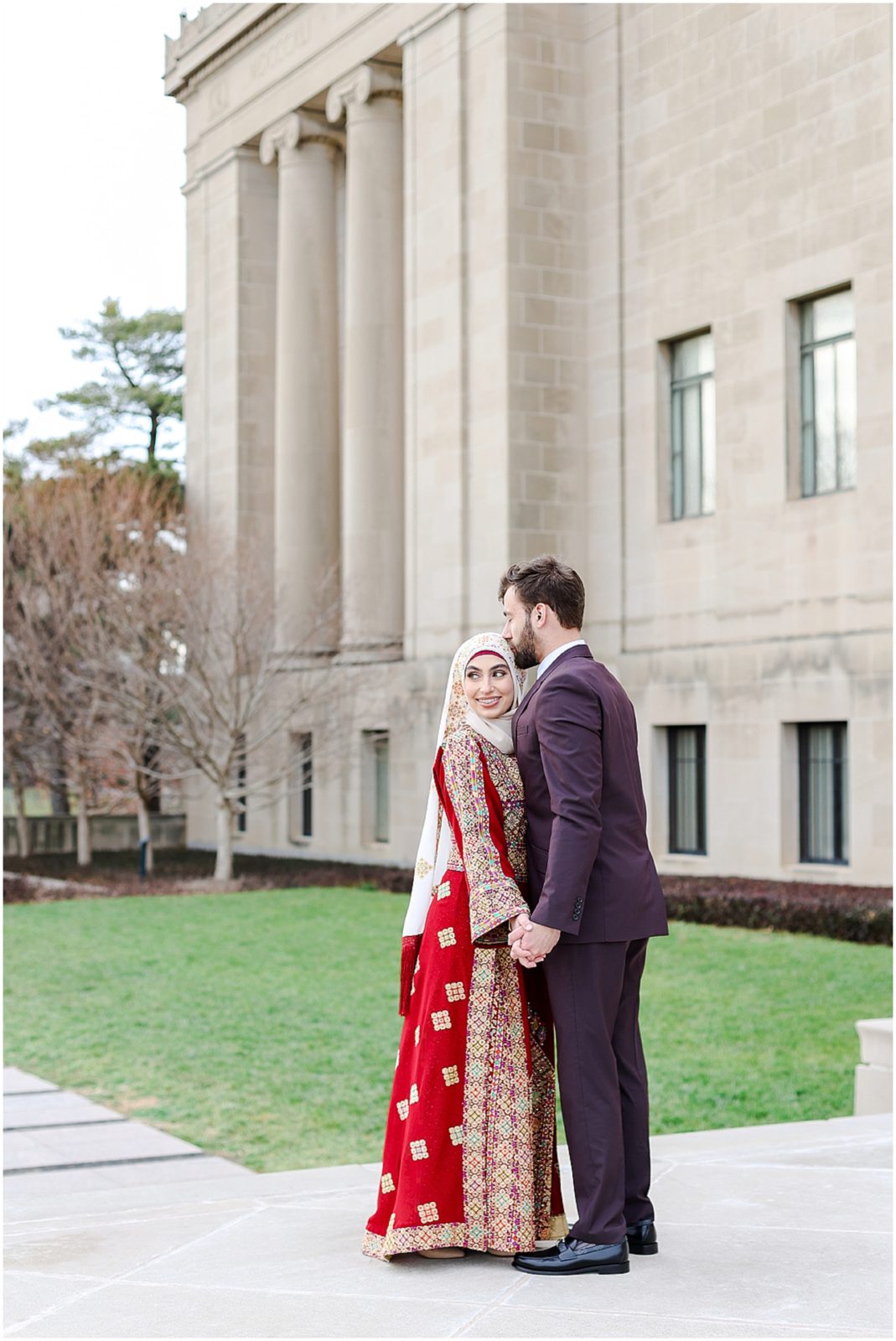 Serene & Mamdouh - Kansas City Wedding Photographer - Where to take photos in Kansas - Overland Park Family and Portrait Photography - Wedding Photography - Nelson Atkins Museum of Art - Palestinian Engagement Photos Muslim