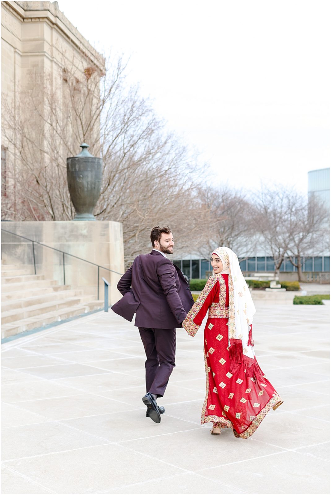 Serene & Mamdouh - Kansas City Wedding Photographer - Where to take photos in Kansas - Overland Park Family and Portrait Photography - Wedding Photography - Nelson Atkins Museum of Art - Palestinian Engagement Photos Muslim