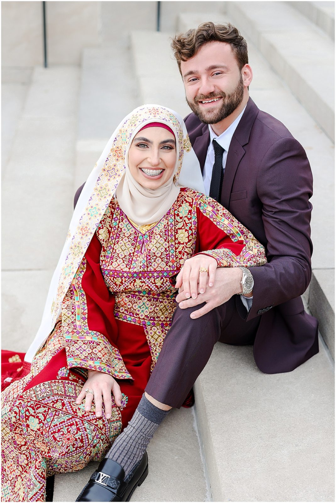 Serene & Mamdouh - Kansas City Wedding Photographer - Where to take photos in Kansas - Overland Park Family and Portrait Photography - Wedding Photography - Nelson Atkins Museum of Art - Palestinian Engagement Photos Muslim