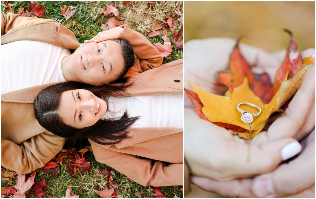fall engagement photos at loose park - kansas city - cute fall pictures 