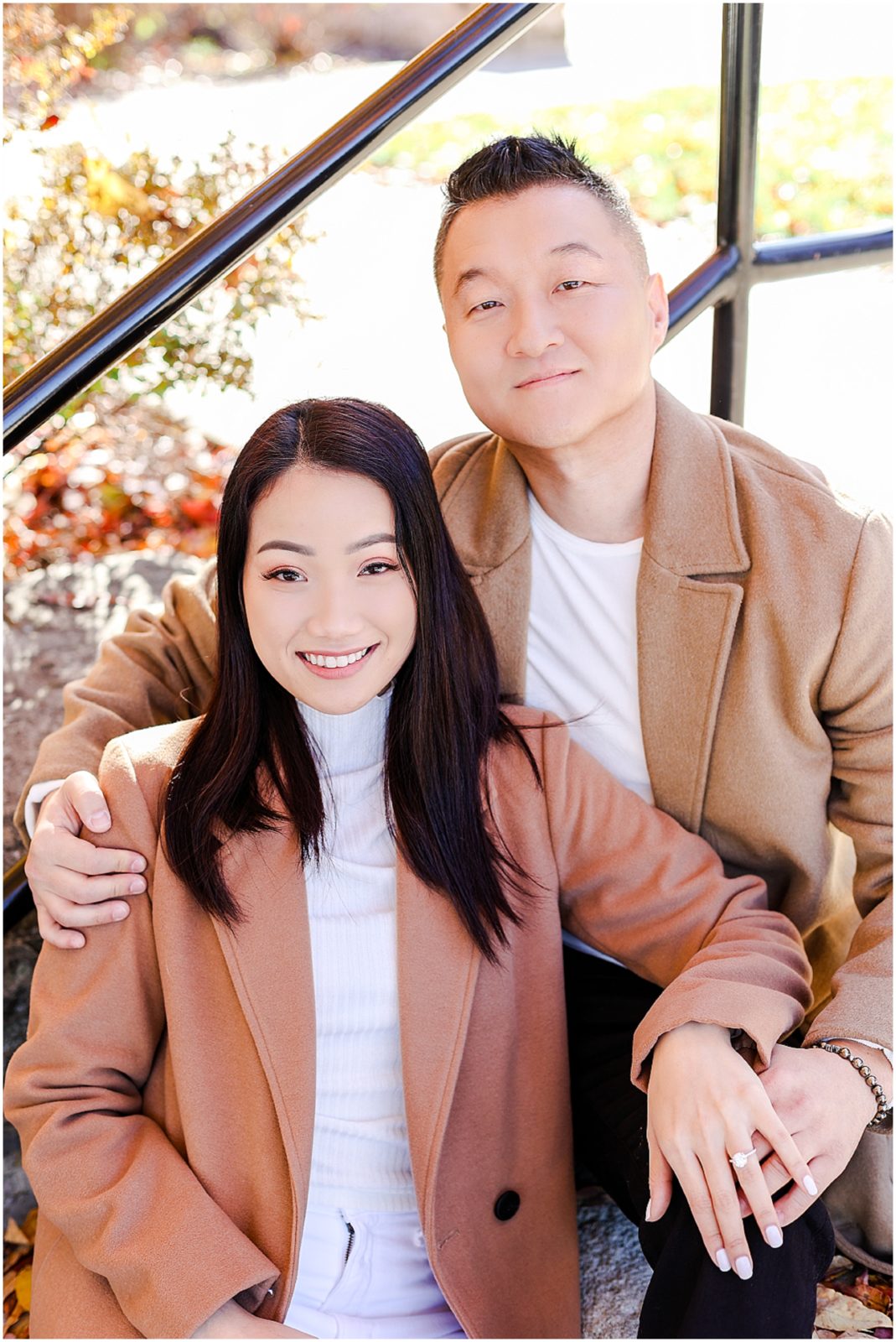 fall engagement photos at loose park - kansas city