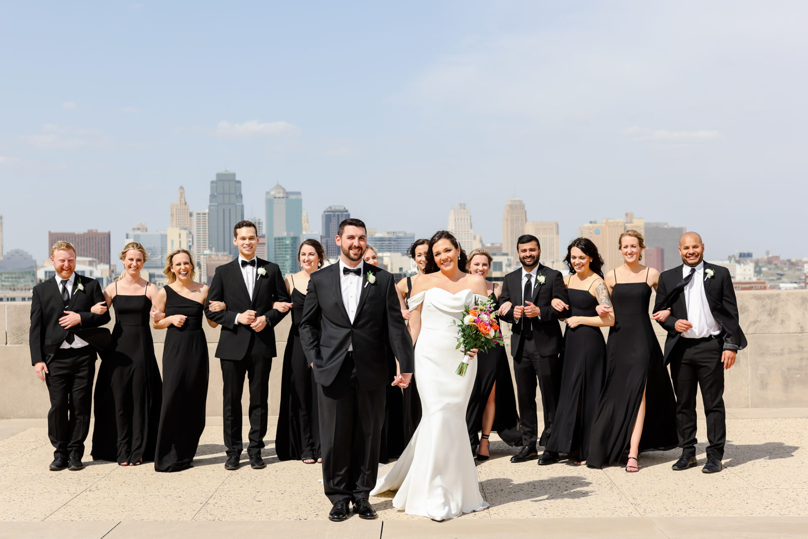 Bridal Party Photos at Liberty Memorial - Kansas City Wedding Photography | Engagement Photo Ideas | Wedding Venues in Kansas and Missouri and St. Louis | 5 Tips on How to Have Family Photos Done Smoothly