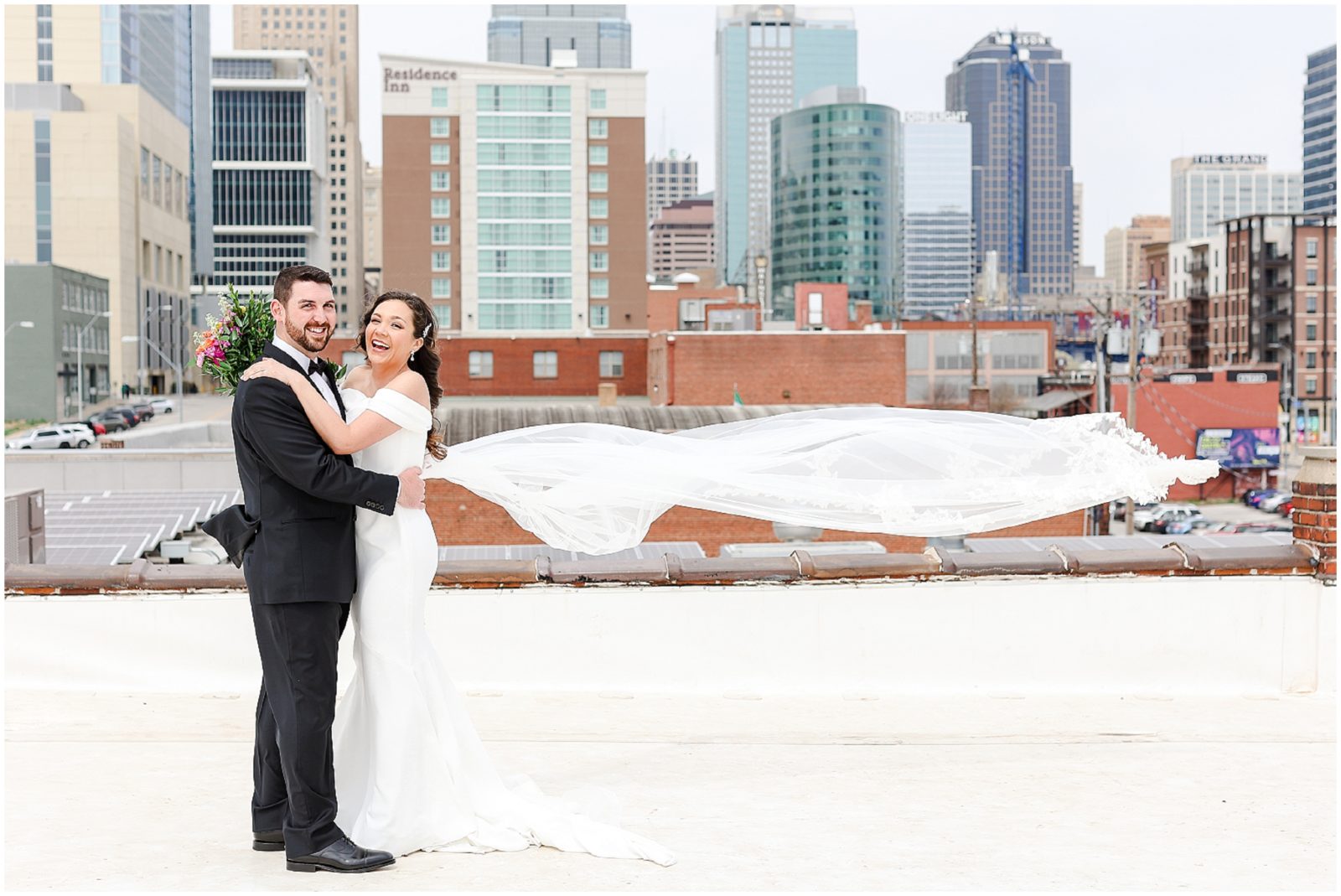 beautiful roof top wedding photos by mariam saifan photography  Kansas City Wedding Photographer - Best Wedding Photography - STL - Liberty Memorial - Overland Park - Wedding and Family Photographer