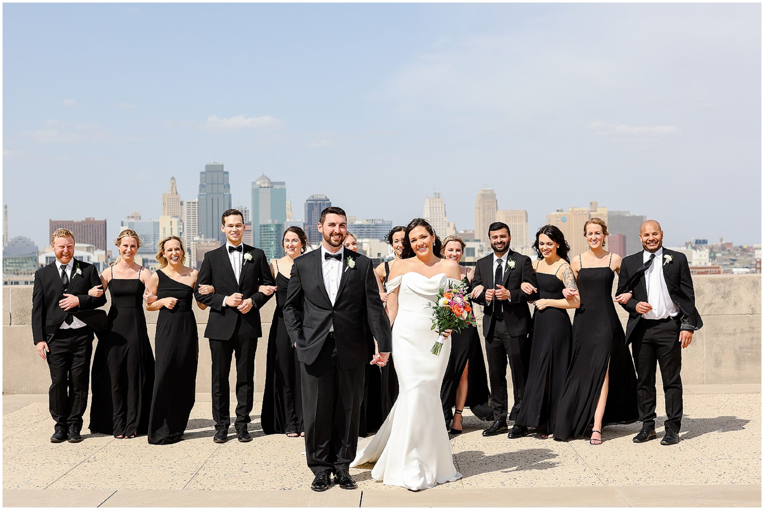 liberty memorial wedding party - bridal party photo ideas - kansas city wedding photography