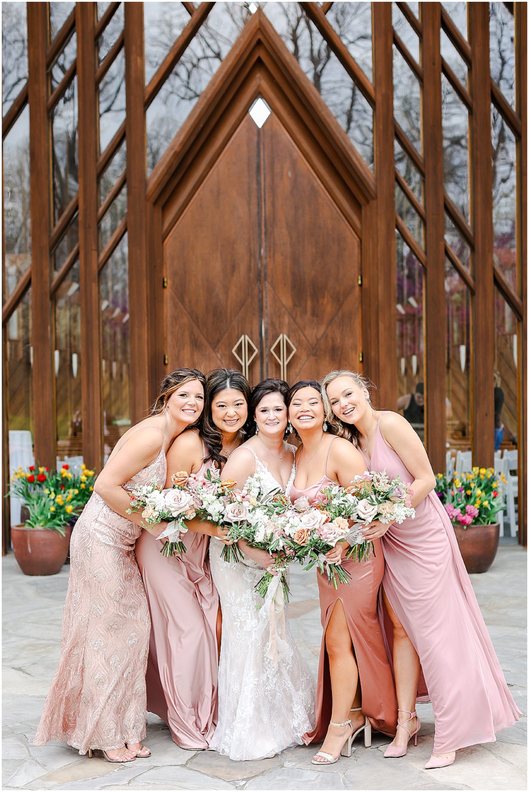 powell gardens chapel wedding bridal party 