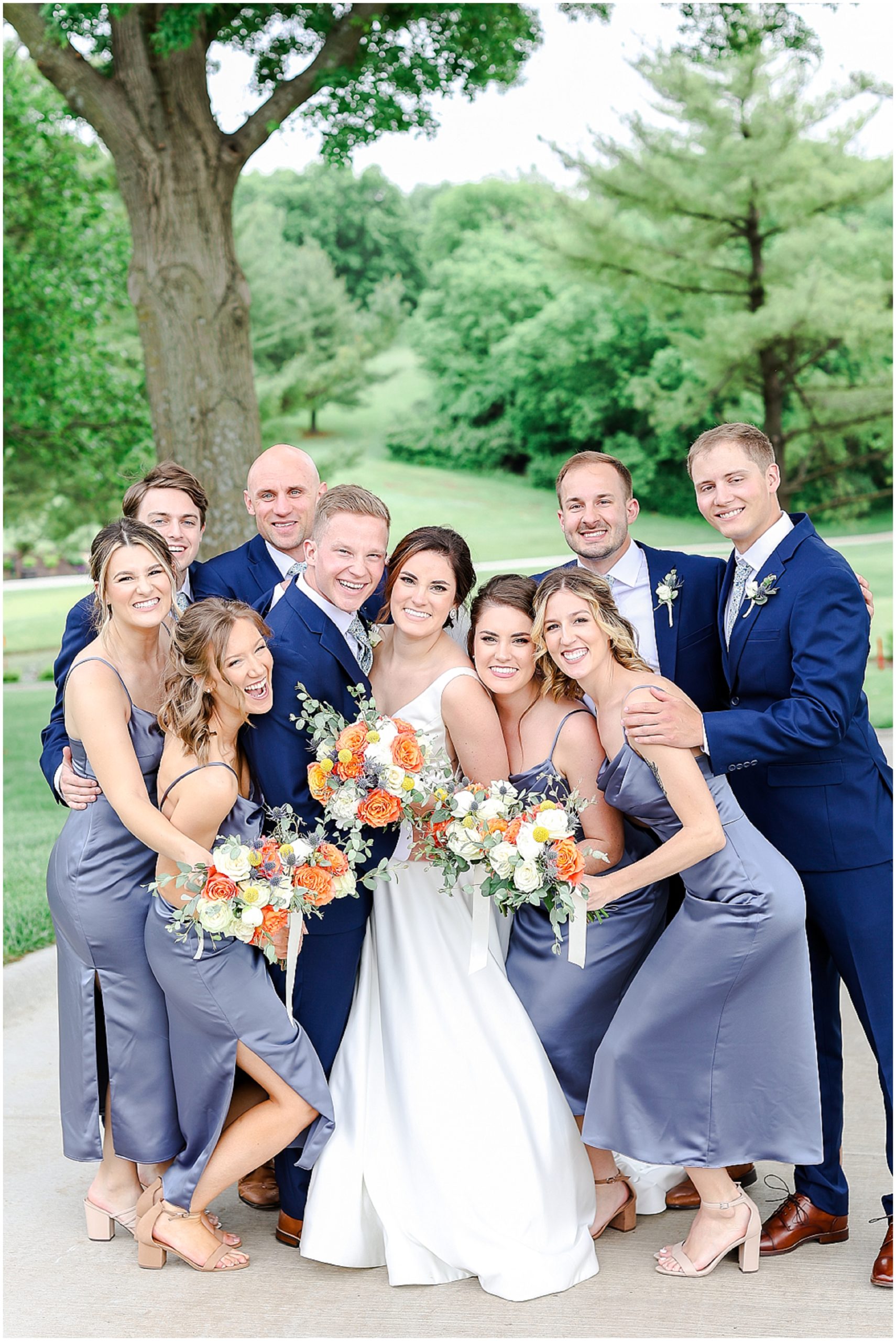 bridal party photo kansas city wedding photographers