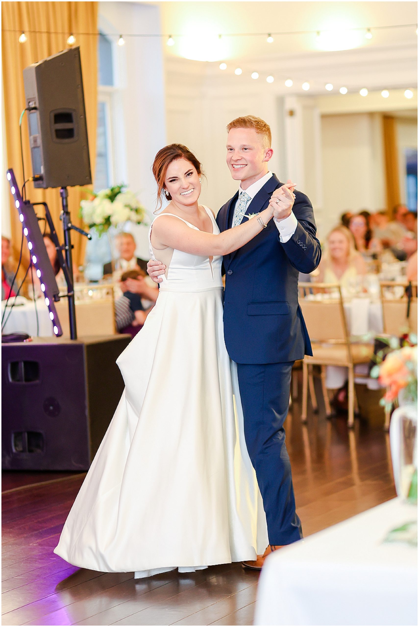 bride and groom first dances