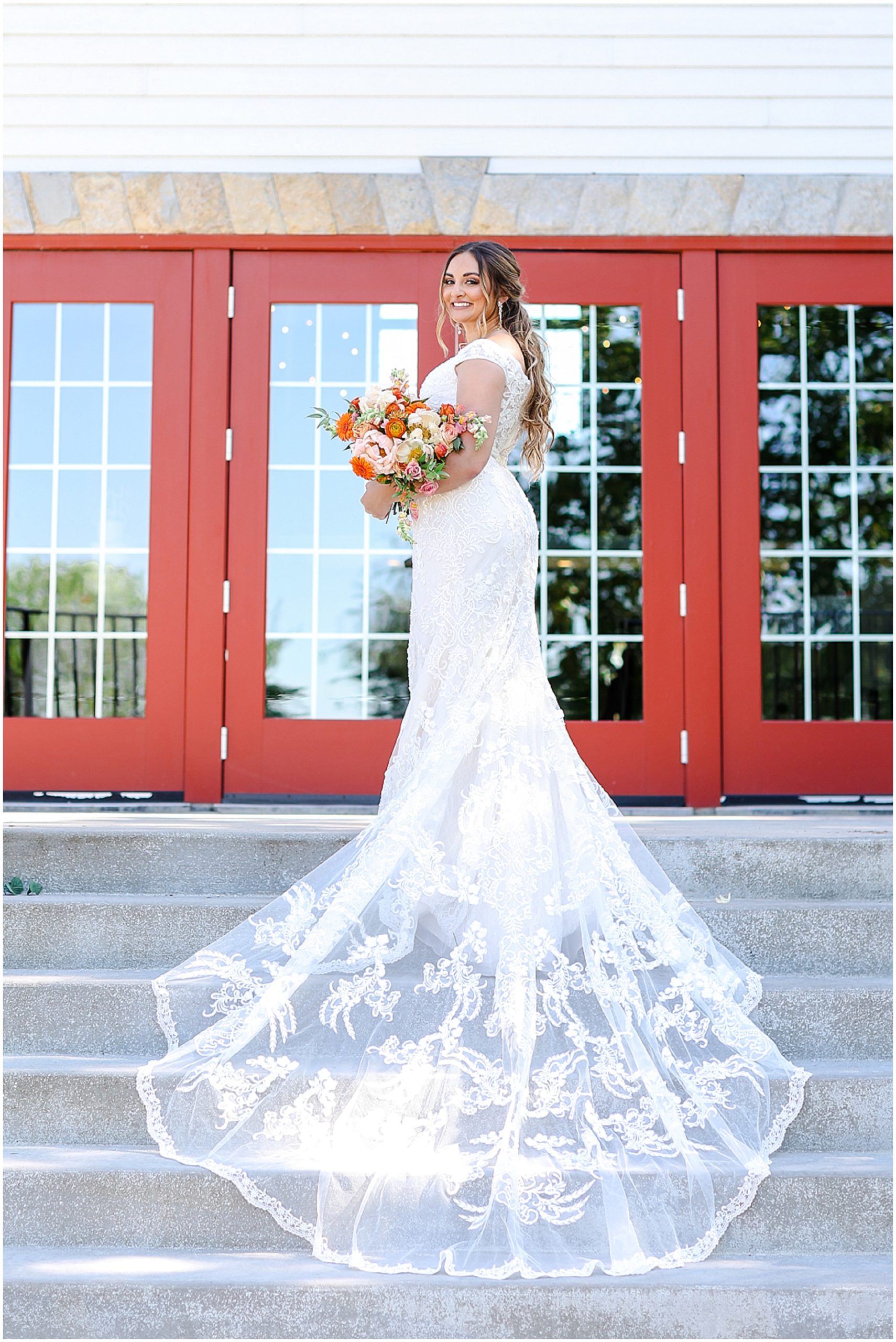 beautiful bride dress from davids bridal - wedding hair and makeup in kansas city - wedding planners in kansas city