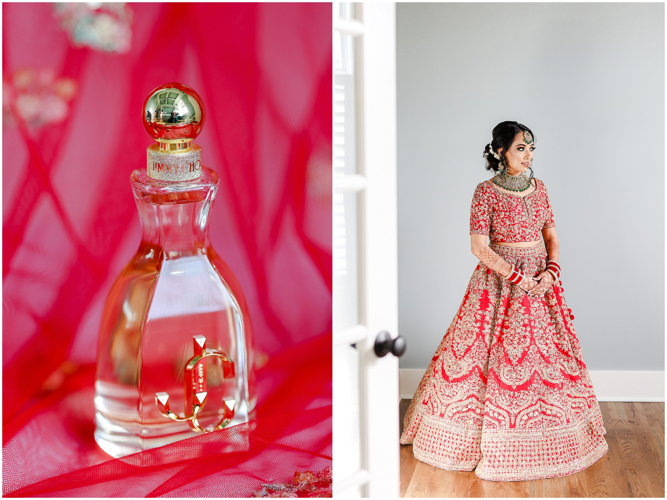 Sikh Indian Wedding in Kansas City - Wedding Photographer in Kansas Overland Park - Indian Fusion Wedding Photography - Flat Lays - red wedding dress - paksitani wedding