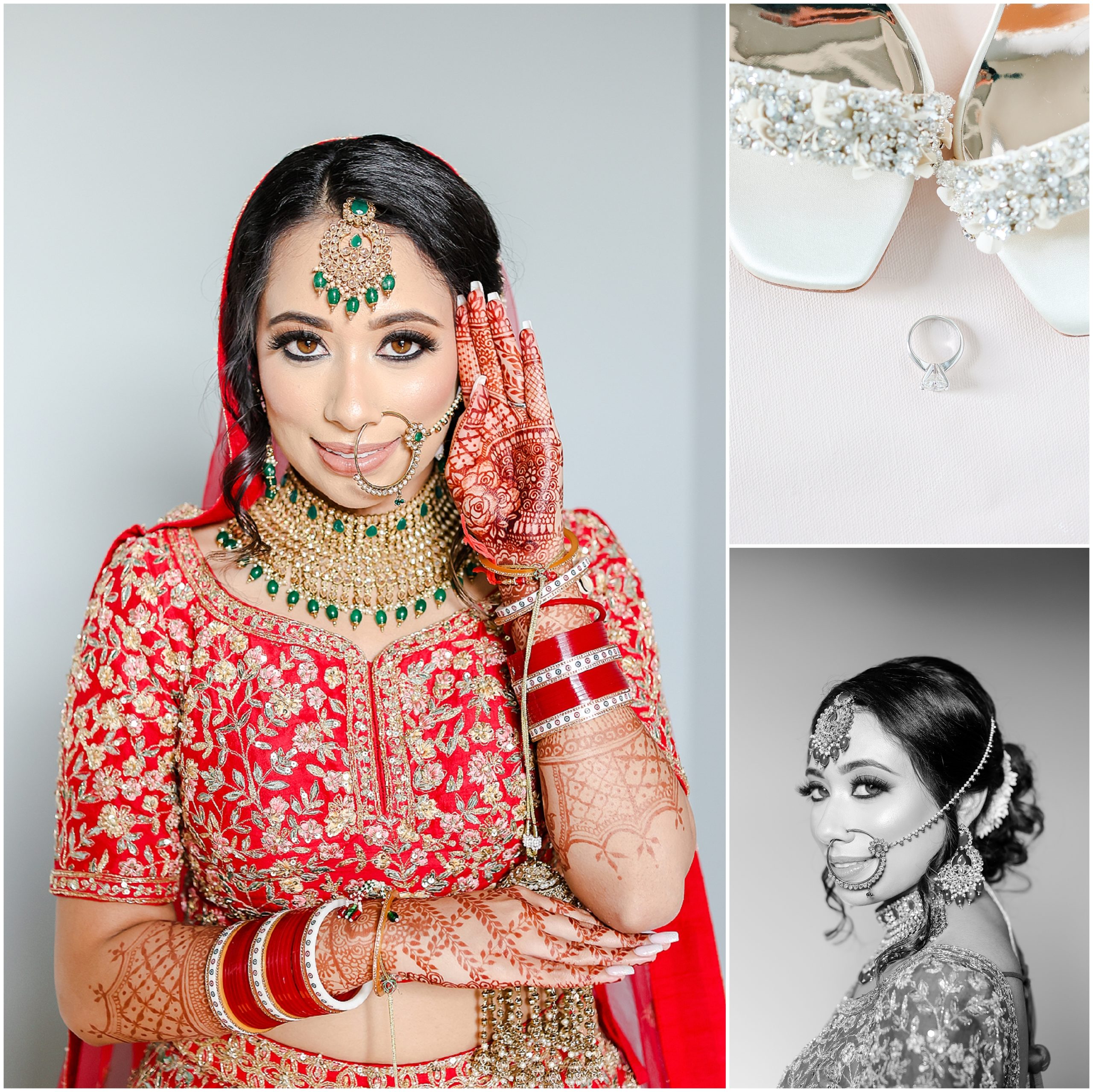 Sikh Indian Wedding in Kansas City - Wedding Photographer in Kansas Overland Park - Indian Fusion Wedding Photography - stunning bride - bridal portraits 