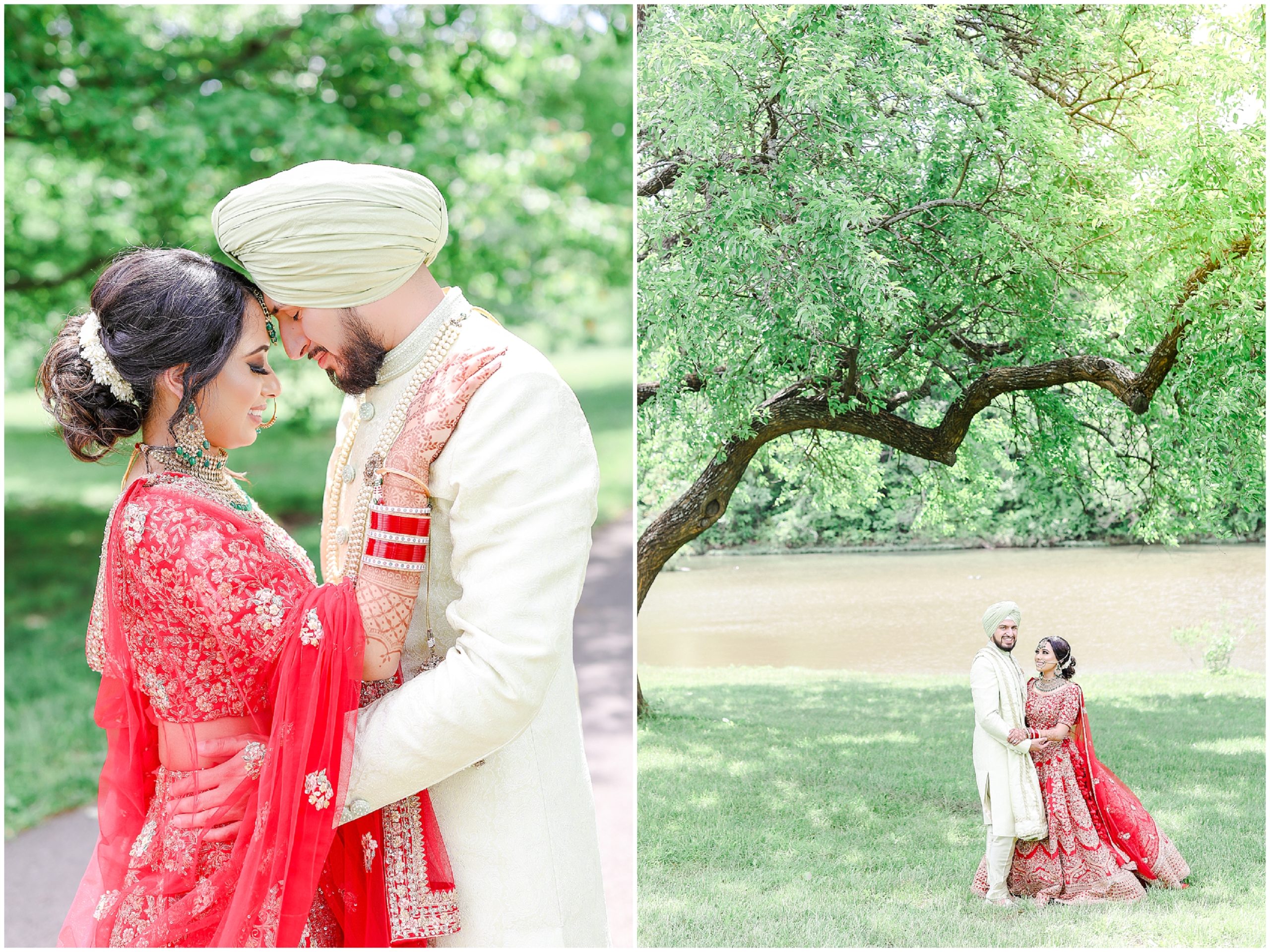 Wedding Photos at Shawnee MIssion Park in Kansas - KC Wedding Photography - SIkh Indian Fusion Wedding Portraits