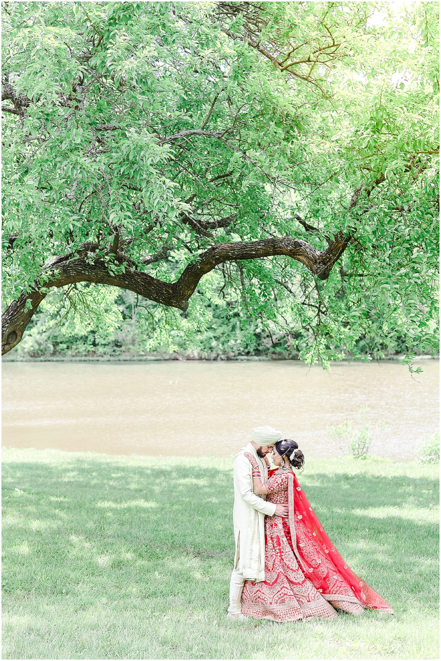 Wedding Photos at Shawnee MIssion Park in Kansas - KC Wedding Photography - SIkh Indian Fusion Wedding Portraits