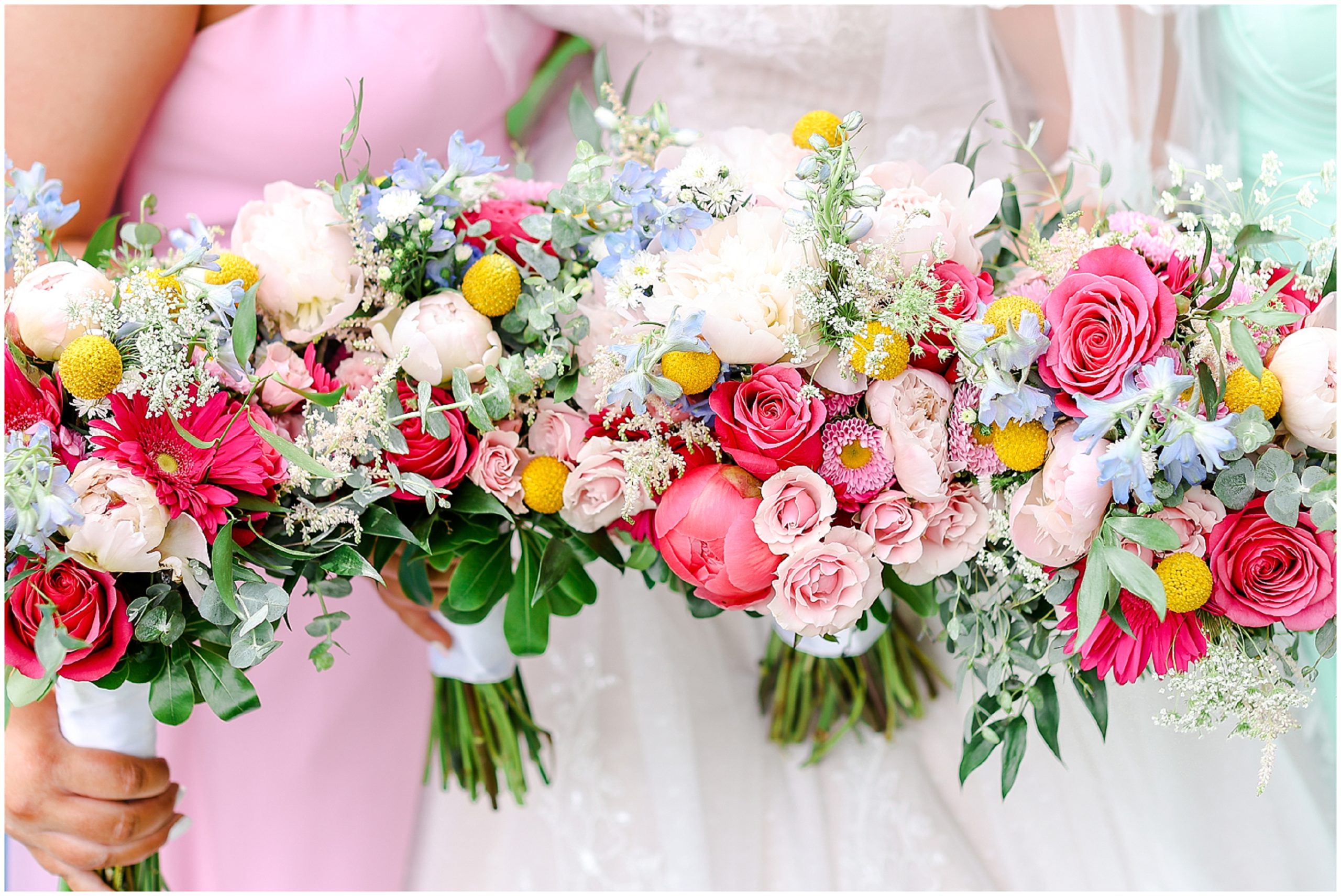 Colorful and Joyful Wedding Photography - Kansas City Wedding Photographer - The Rhapsody  - colorful wedding flowers - wedding bouquet 