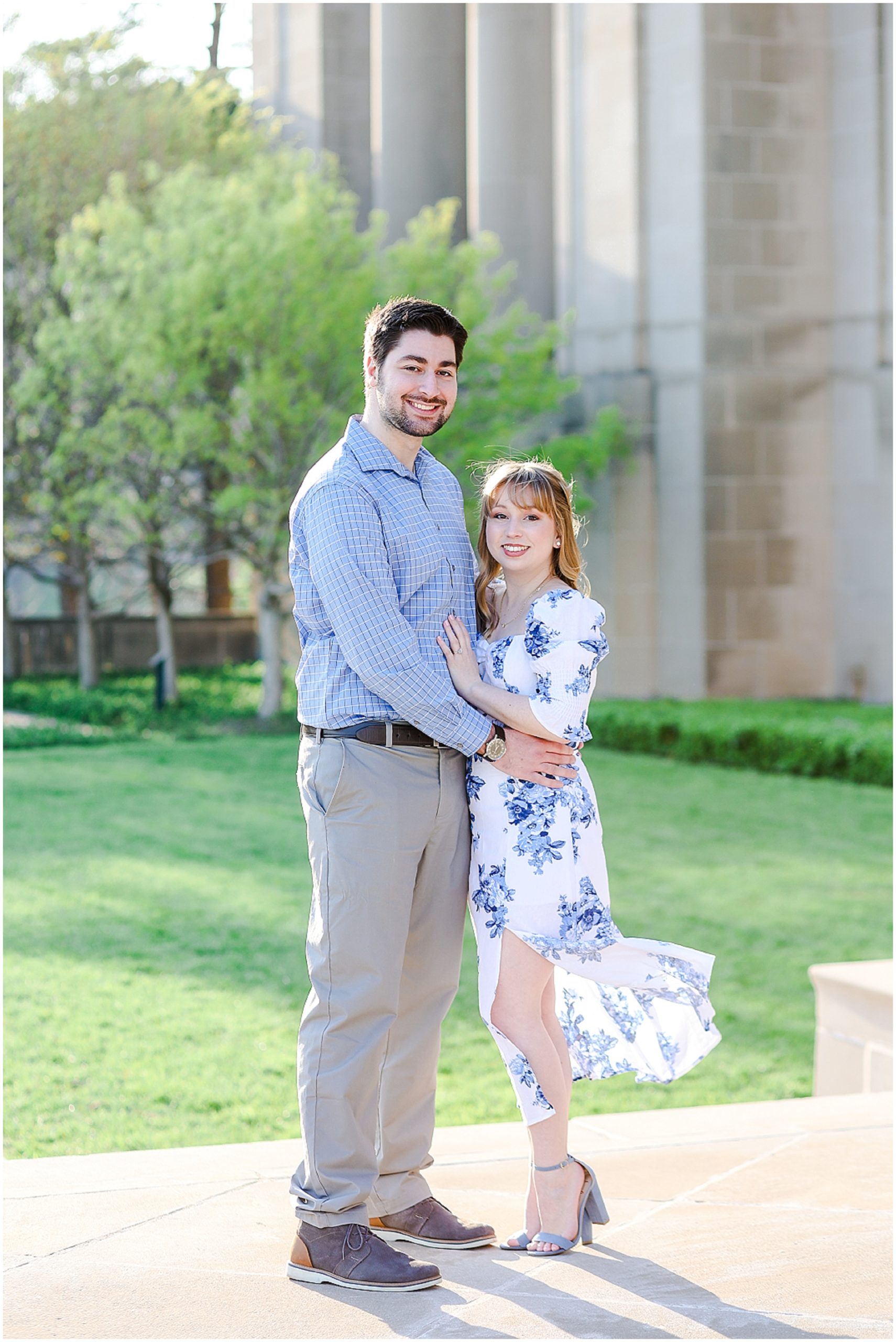 Ali & Connor's Kansas City Nelson Atkins Museum Engagement Photos by Mariam Saifan Photography - Wedding at the Hawthorne House