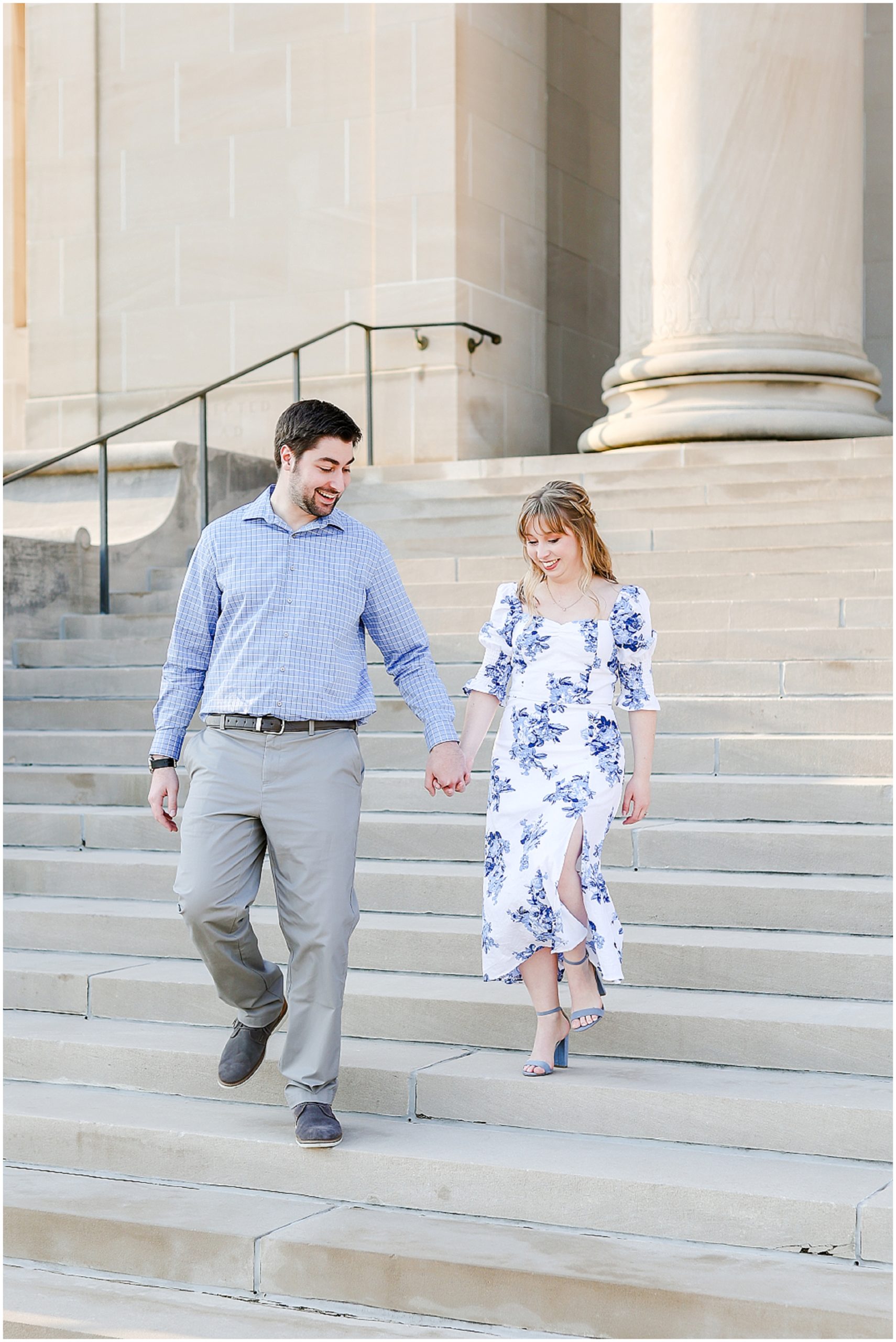 Ali & Connor's Kansas City Nelson Atkins Museum Engagement Photos by Mariam Saifan Photography - Wedding at the Hawthorne House