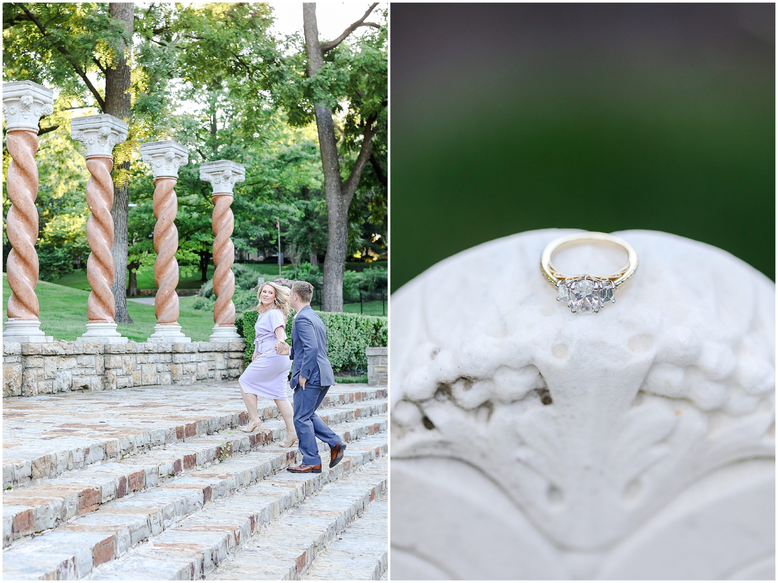 Engagement Photos at the Kansas City Plaza - Where to take photos in Kansas City - Wedding Photography - Family Photography - Engagement Photos