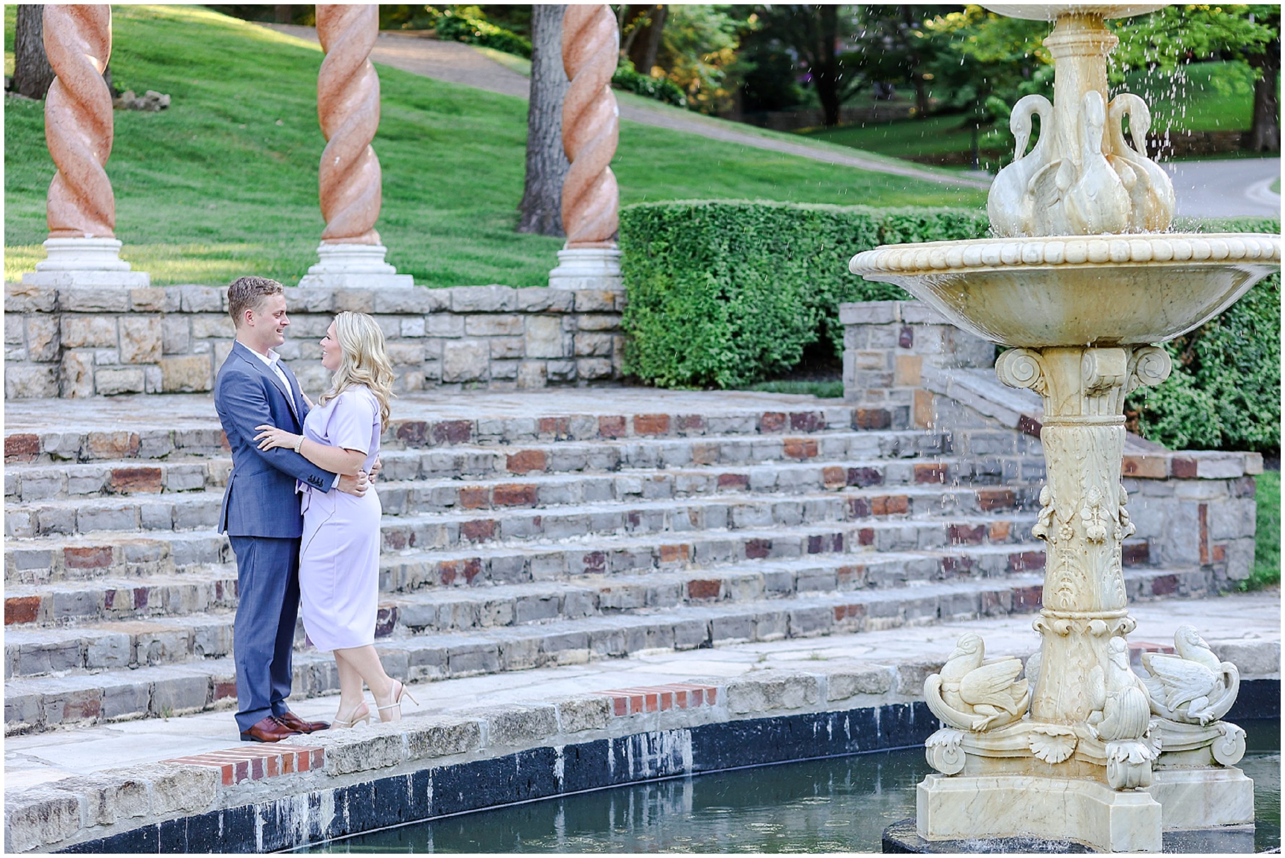 Caroline & Nick's Engagement Portraits in Kansas City - The KC Plaza - Luxury Wedding Photography 