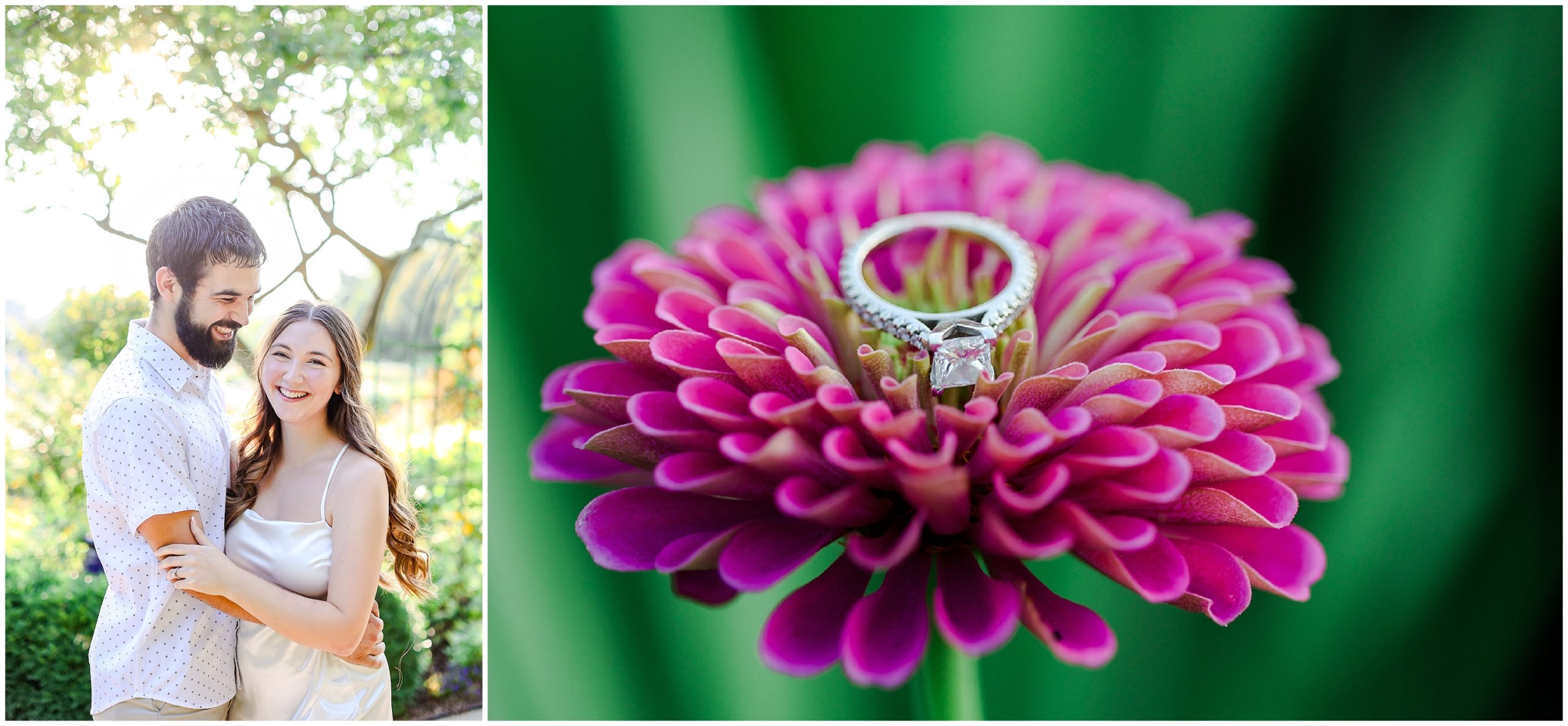 Take a look at this romantic summer engagement session at the Overland Park Arboretum! Family Photos Engagement Photos and Wedding Photos in Kansas City