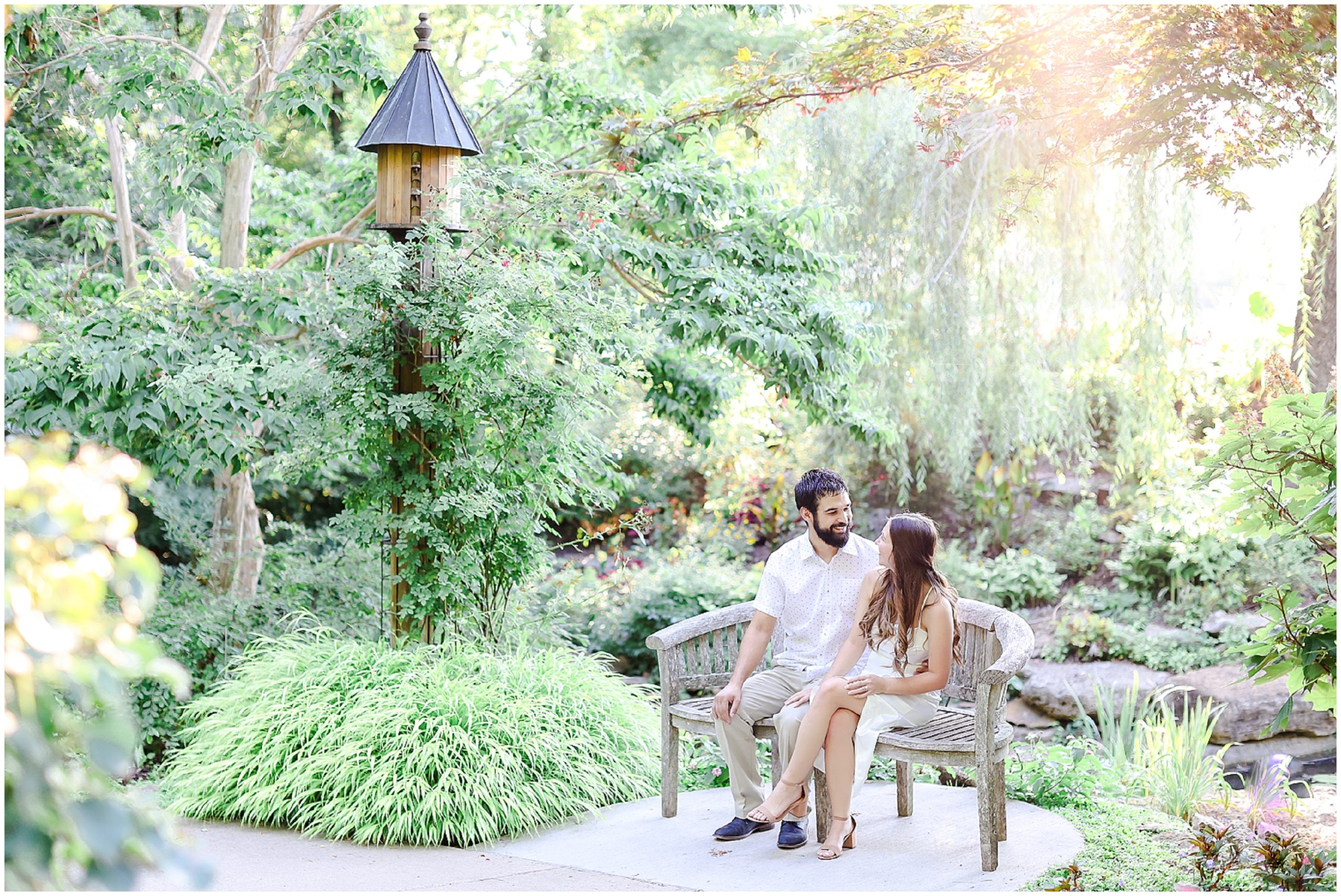 Take a look at this romantic summer engagement session at the Overland Park Arboretum! Family Photos Engagement Photos and Wedding Photos in Kansas City - couples portraits 