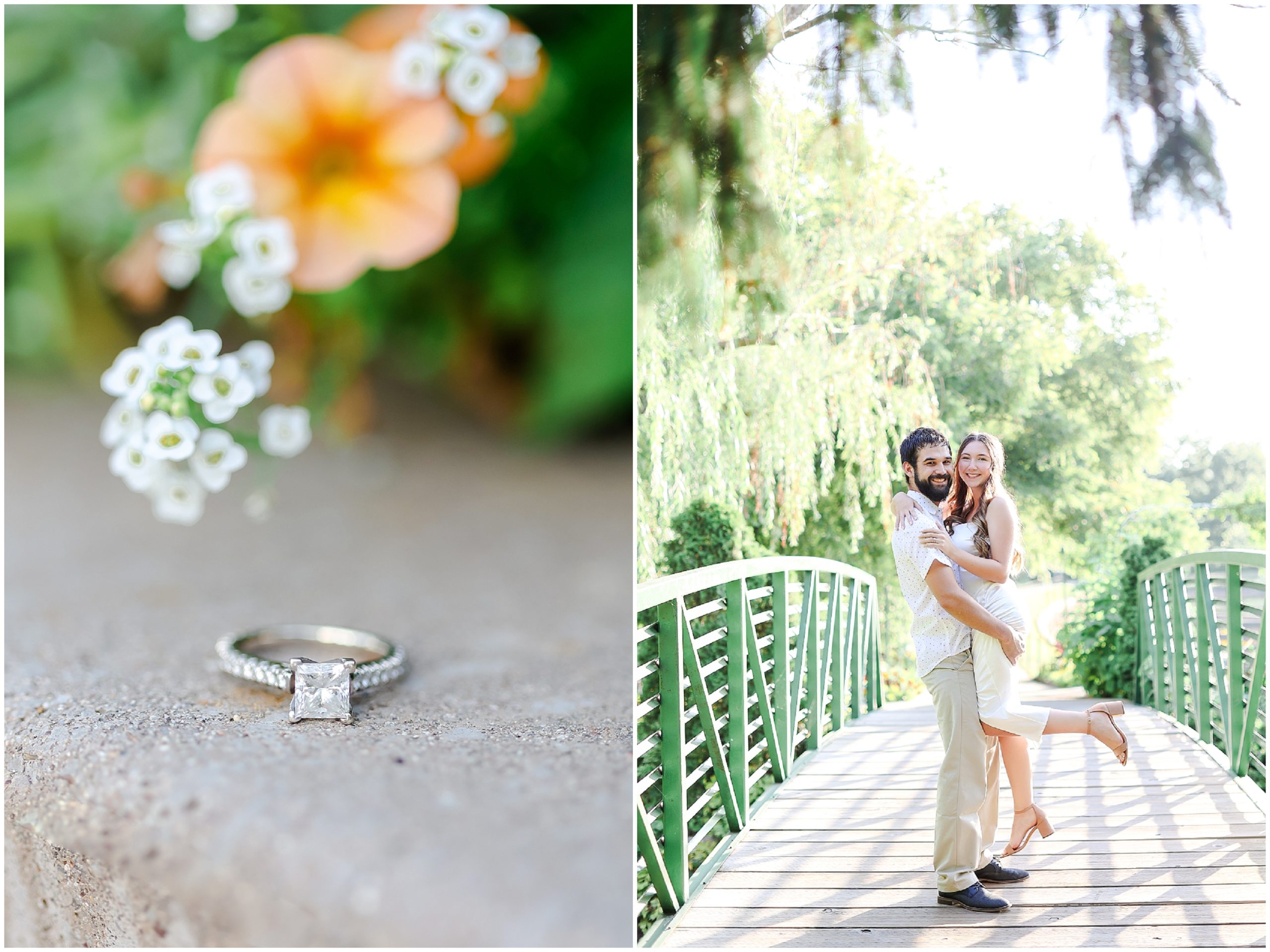 Take a look at this romantic summer engagement session at the Overland Park Arboretum! Family Photos Engagement Photos and Wedding Photos in Kansas City