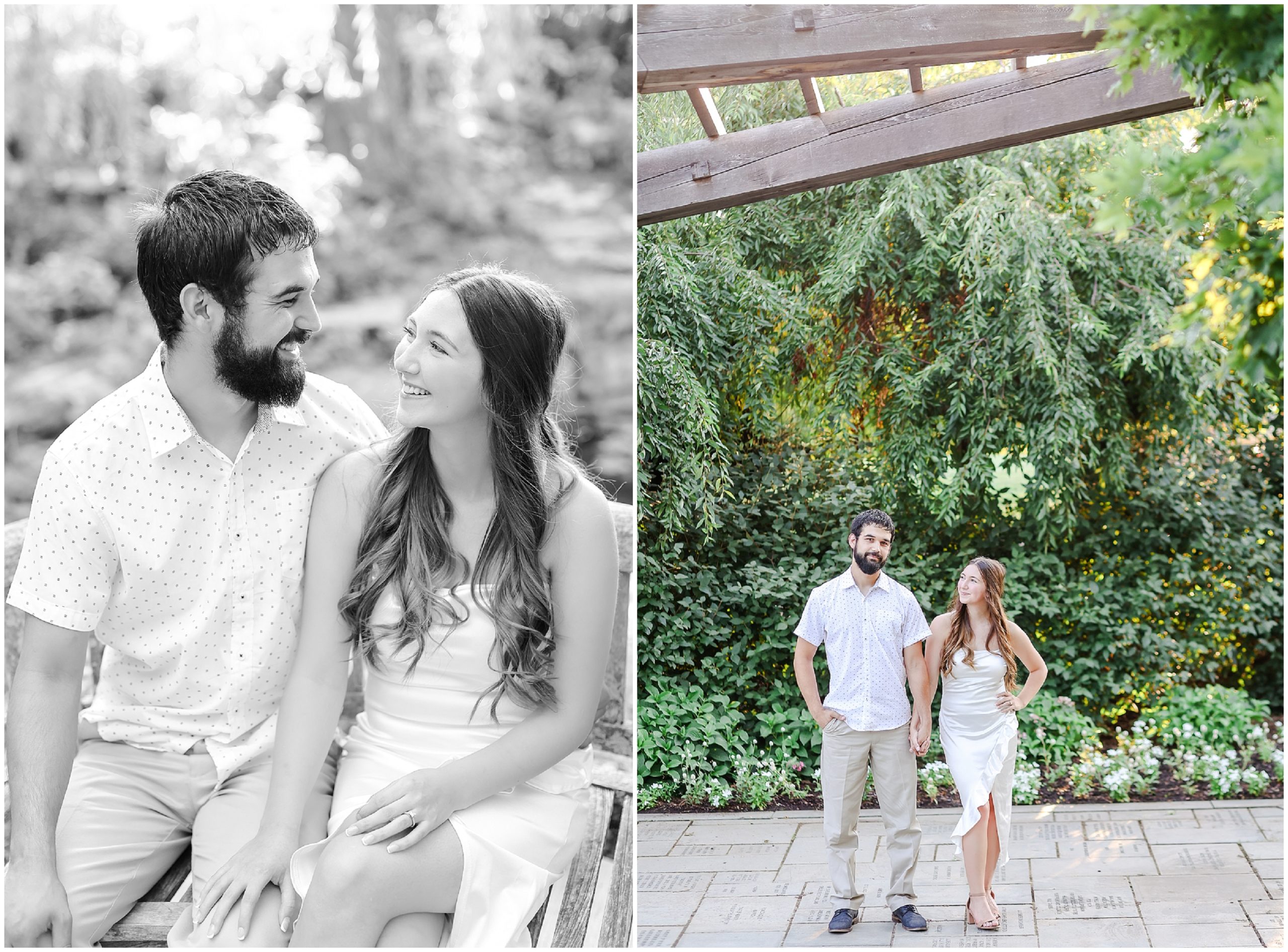 Take a look at this romantic summer engagement session at the Overland Park Arboretum! Family Photos Engagement Photos and Wedding Photos in Kansas City