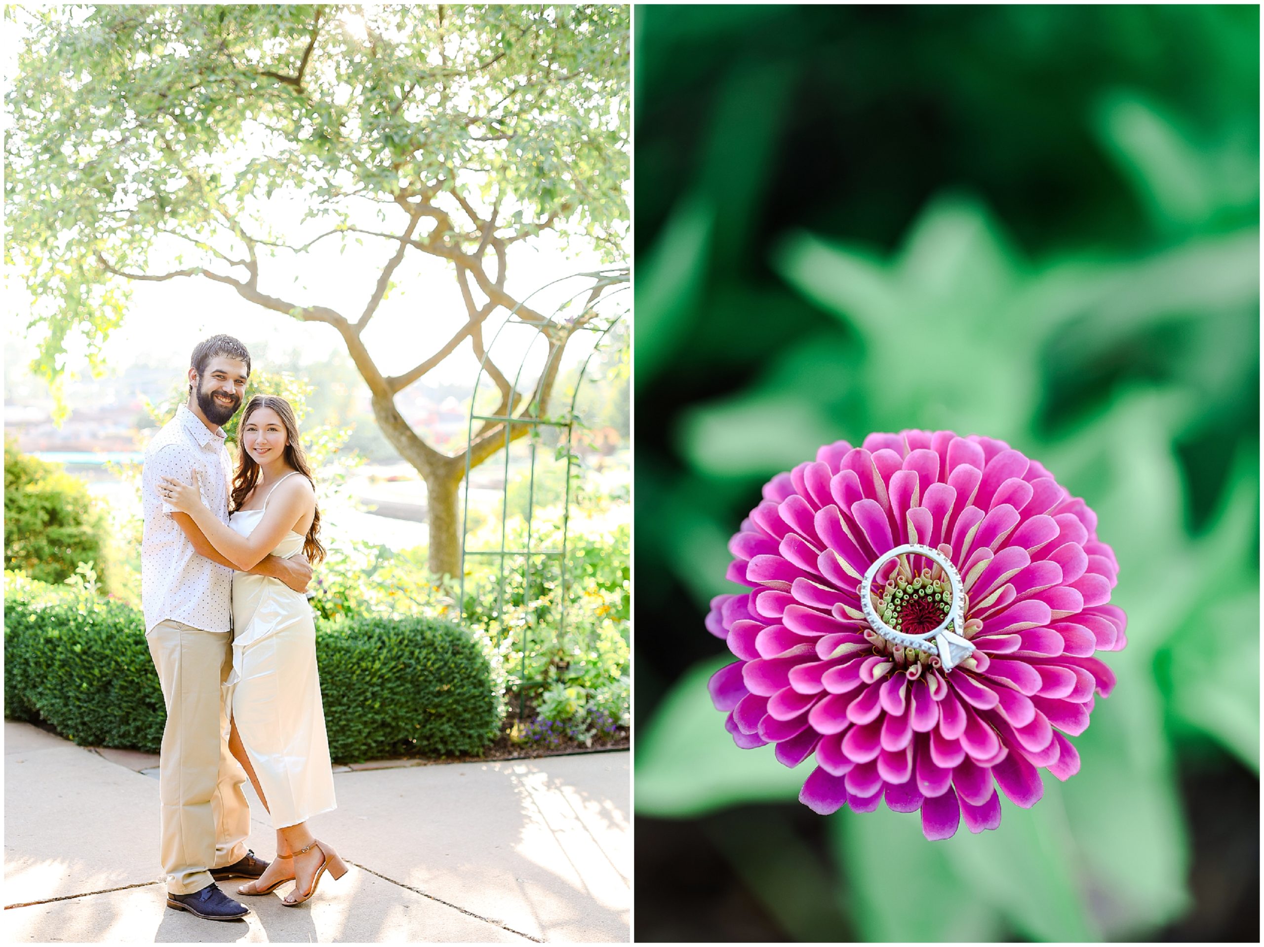 Take a look at this romantic summer engagement session at the Overland Park Arboretum! Family Photos Engagement Photos and Wedding Photos in Kansas City