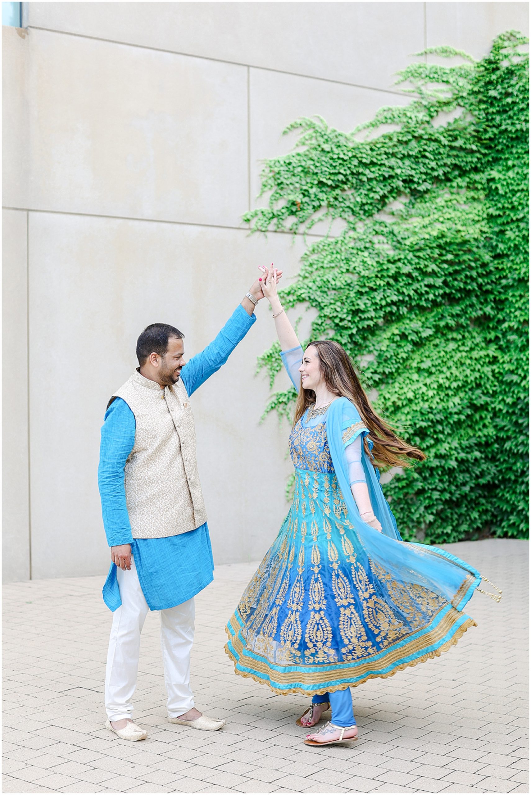 Union Station Indian Wedding Kansas City Wedding Venue - Liberty Memorial Engagement Session - Where to take photos in Kansas - Family Photos - Fusion Indian American Engagement Session