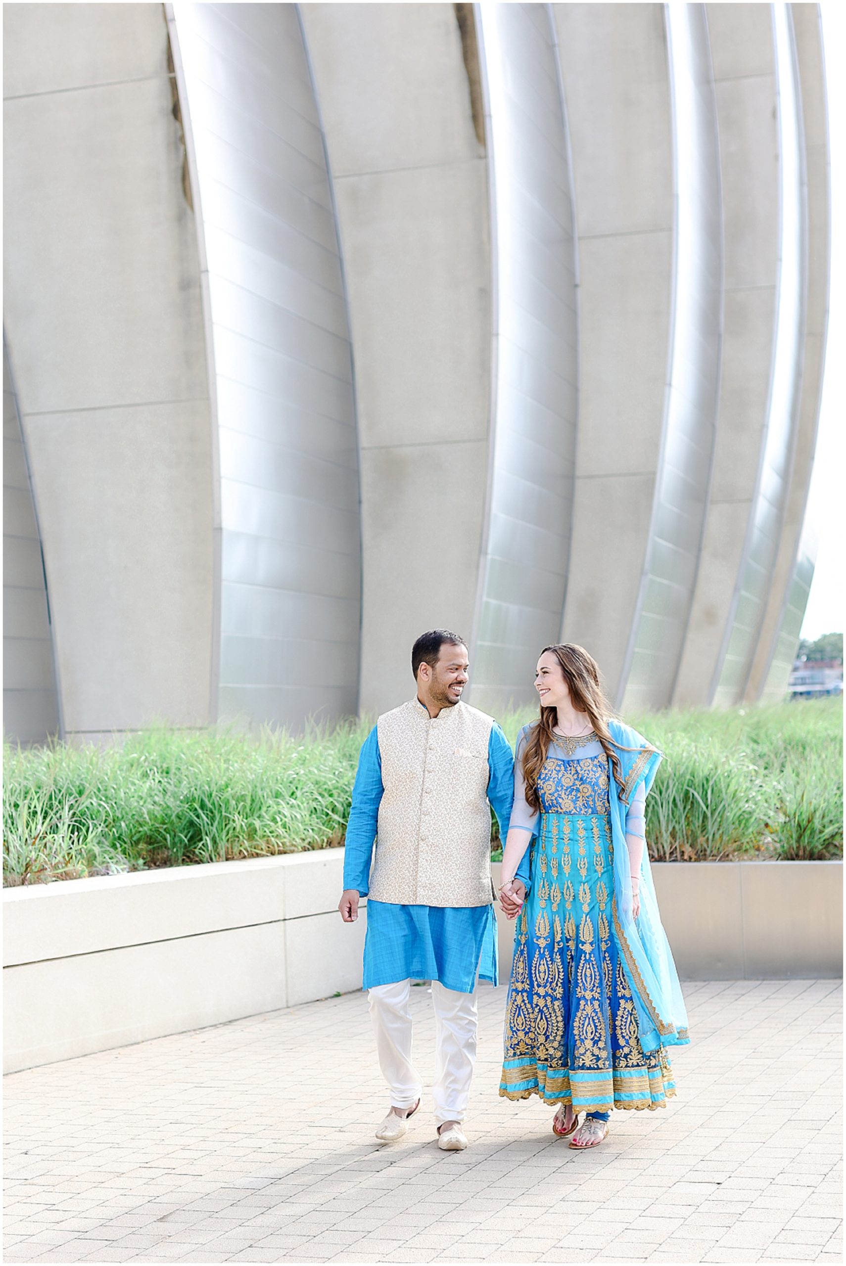 Union Station Indian Wedding Kansas City Wedding Venue - Liberty Memorial Engagement Session - Where to take photos in Kansas - Family Photos - Fusion Indian American Engagement Session