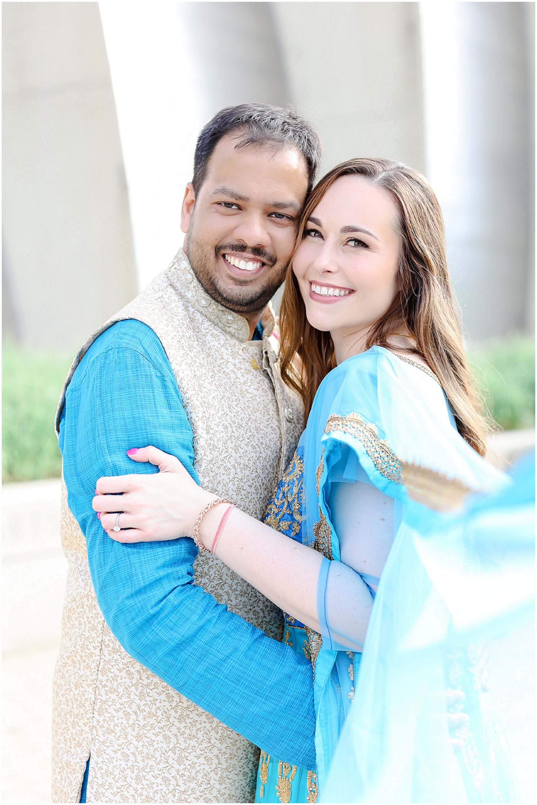 Union Station Indian Wedding Kansas City Wedding Venue - Liberty Memorial Engagement Session - Where to take photos in Kansas - Family Photos - Fusion Indian American Engagement Session