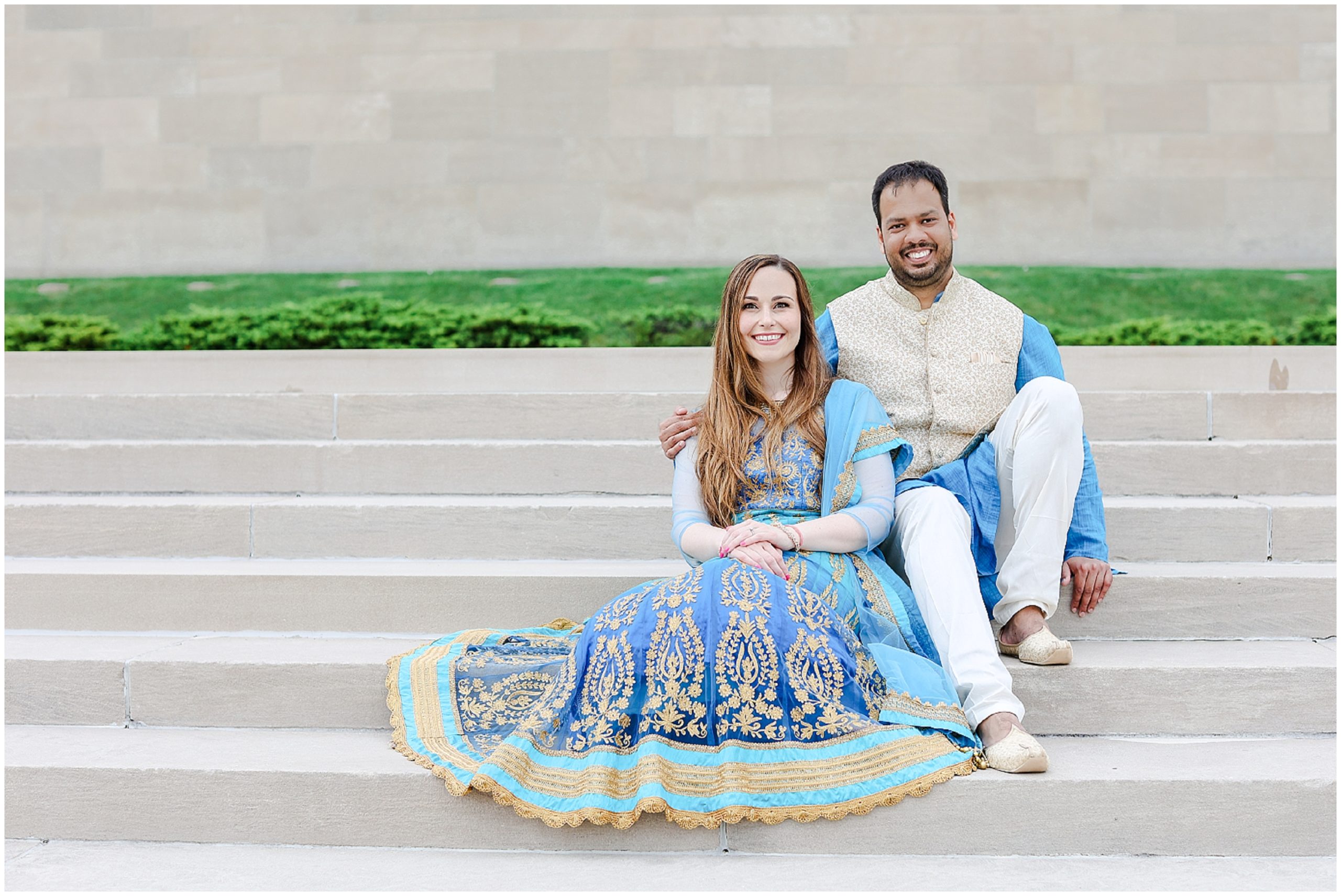 Union Station Indian Wedding Kansas City Wedding Venue - Liberty Memorial Engagement Session - Where to take photos in Kansas - Family Photos - Fusion Indian American Engagement Session