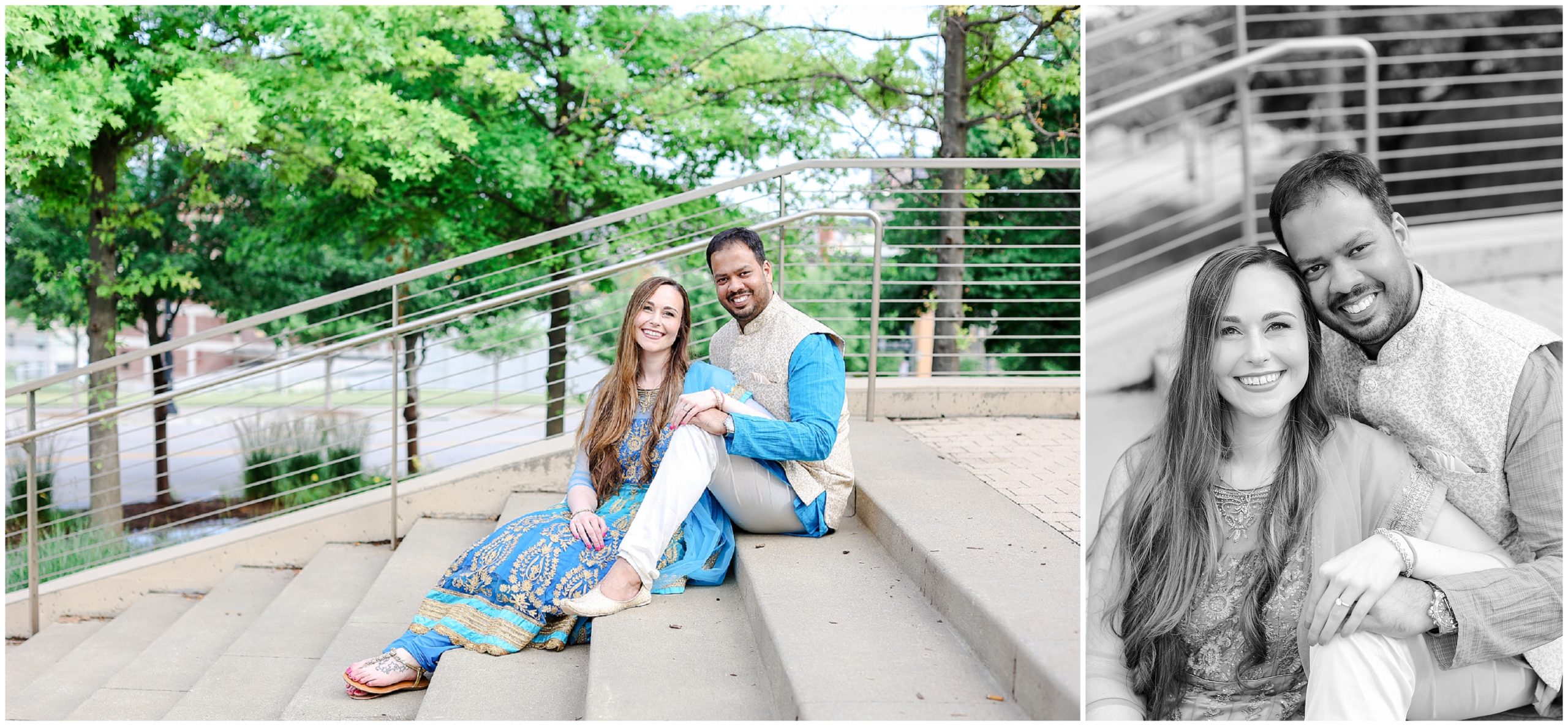 Union Station Indian Wedding Kansas City Wedding Venue - Liberty Memorial Engagement Session - Where to take photos in Kansas - Family Photos - Fusion Indian American Engagement Session