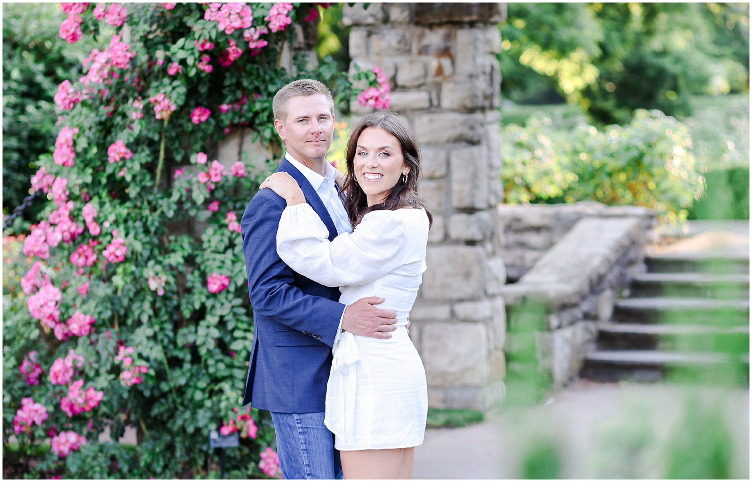 Kansas City Engagement & Wedding Photographer - Rachel & Kyle's Engagement Portraits by Mariam Saifan Photography - Loose Park photos - What to Wear for Your Engagement Portraits - Style Guide - Loose Park Engagement Session - Where to Take Photos in Kansas City