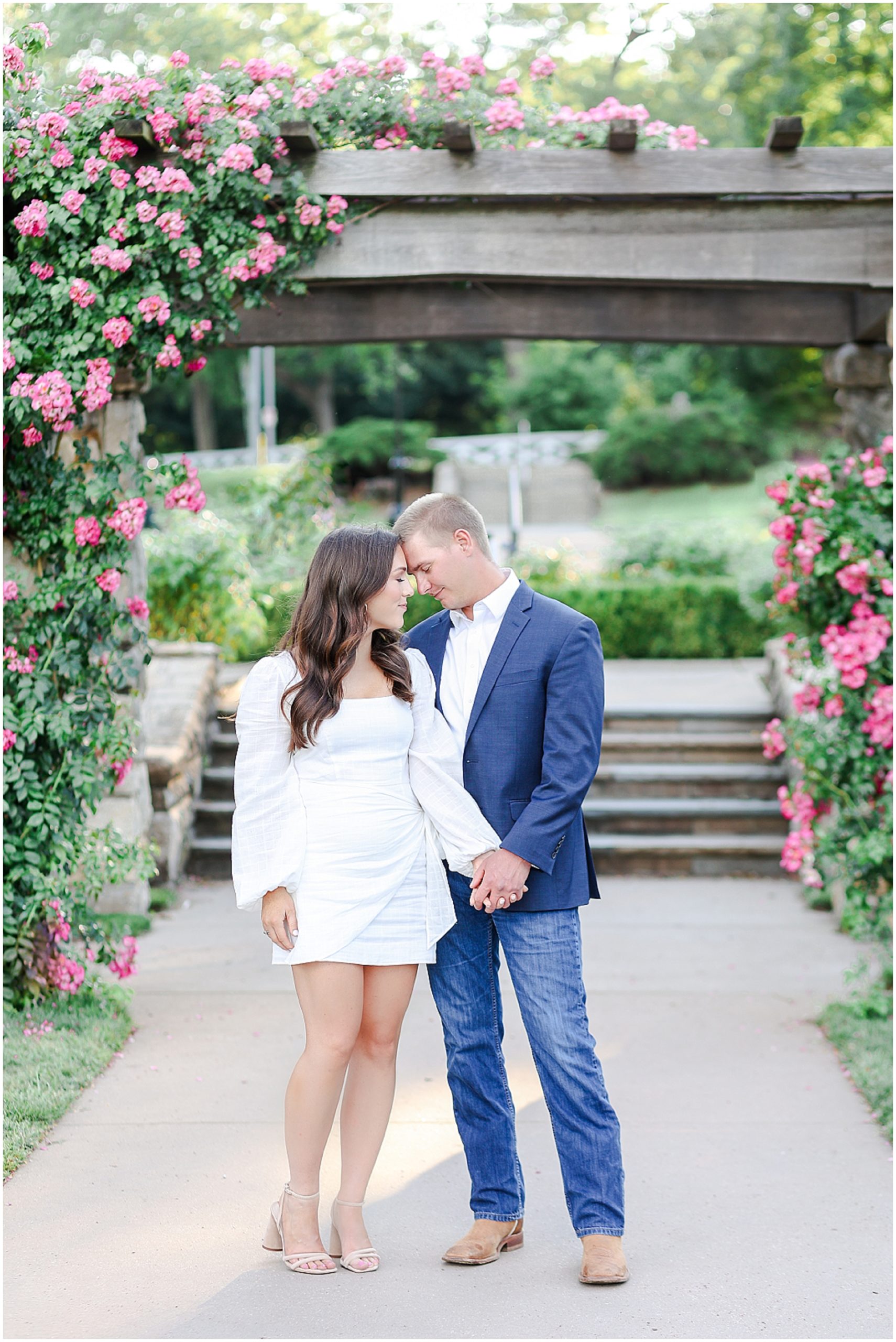 gorgeous engagement session - Kansas City Engagement & Wedding Photographer - Rachel & Kyle's Engagement Portraits by Mariam Saifan Photography - Loose Park photos - What to Wear for Your Engagement Portraits - Style Guide - Loose Park Engagement Session - Where to Take Photos in Kansas City