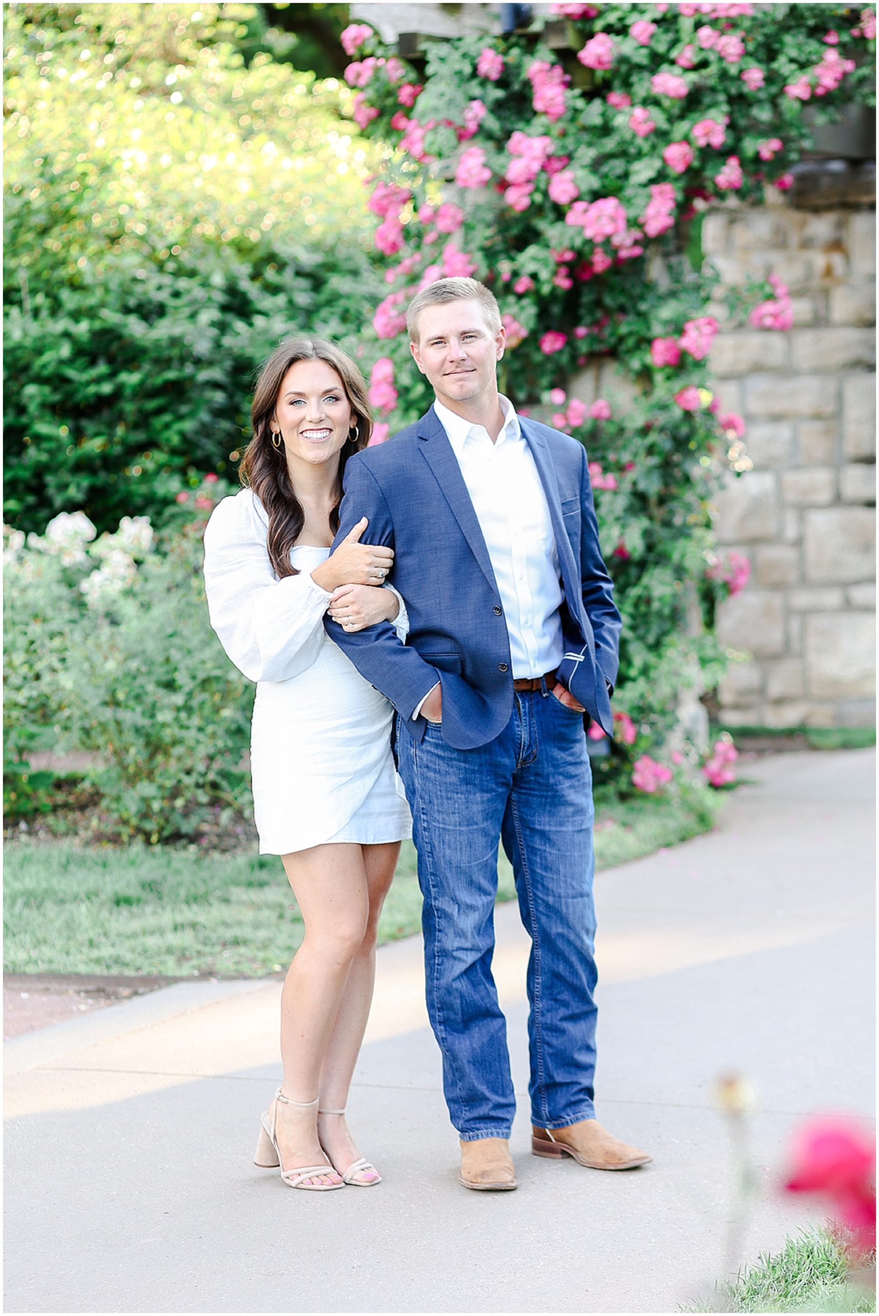 Kansas City Engagement & Wedding Photographer - Rachel & Kyle's Engagement Portraits by Mariam Saifan Photography - Loose Park photos - What to Wear for Your Engagement Portraits - Style Guide - Loose Park Engagement Session - Where to Take Photos in Kansas City