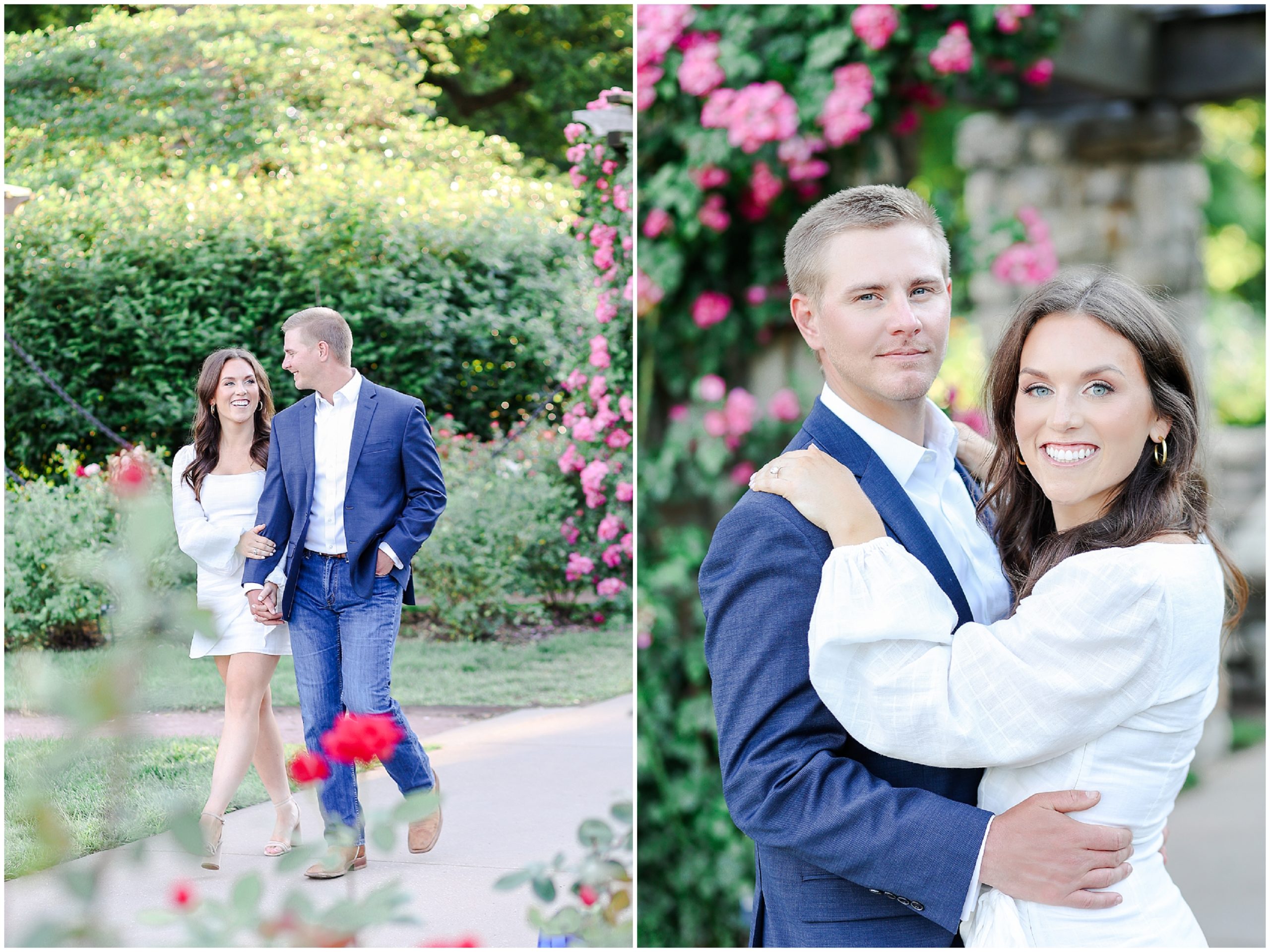 Where to take photos in Kansas City - Wedding and Engagement Photos Overland Park Kansas - Mariam Saifan Photography - Loose Park - Light and Airy Wedding Photographer