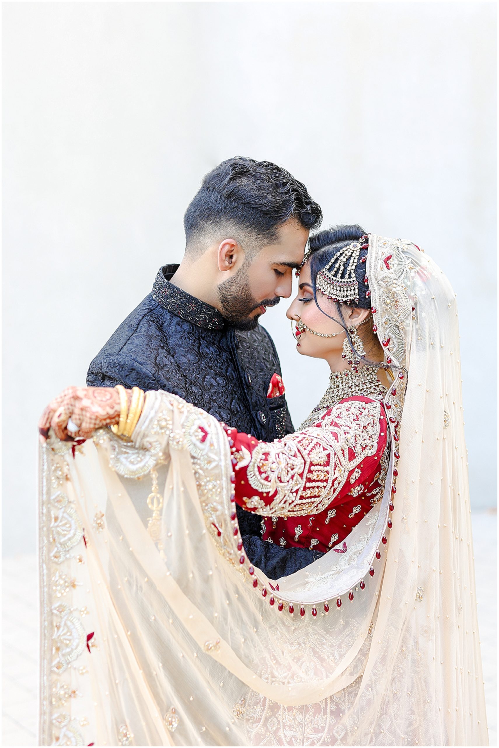 Mariam Saifan Photography - Best Photographer in Kansas City & Overland Park - Pakistani & Indian Wedding - Loews KC - Wedding & Portrait Photography - Bridal Makeup - Gorgeous Bride - intimate wedding photo with bride and groom 
