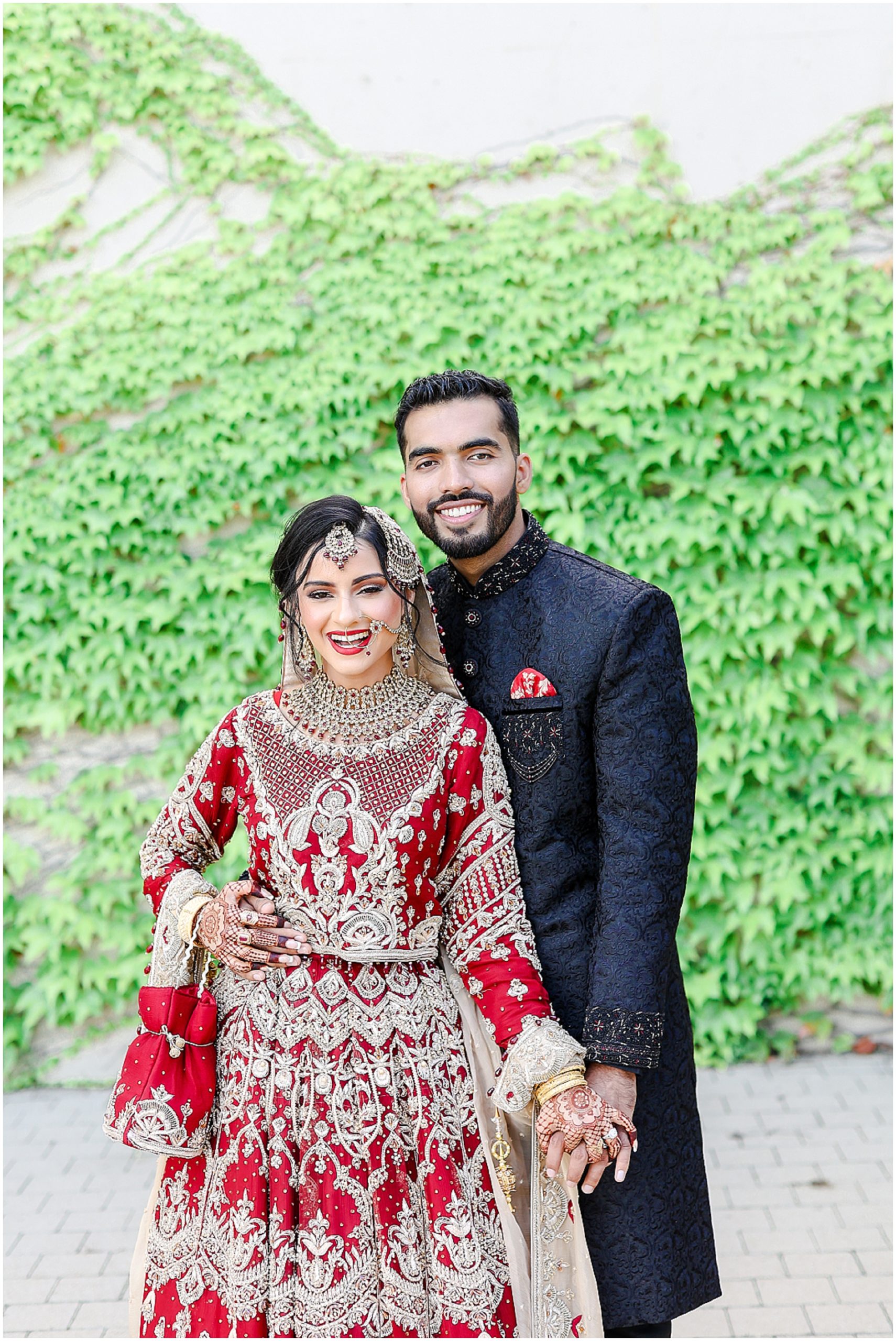 laughing couple - bride and groom Mariam Saifan Photography - Best Photographer in Kansas City & Overland Park - Pakistani & Indian Wedding - Loews KC - Wedding & Portrait Photography - Bridal Makeup - Gorgeous Bride