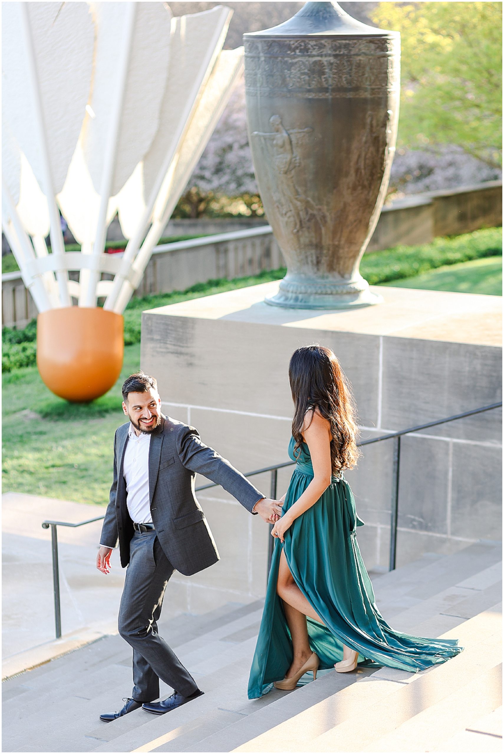spring engagement session with mariam saifan photography - a kansas city wedding and engagement portait photographer - family photos - what to wear for your engagement session - elegant and classy wedding photos 