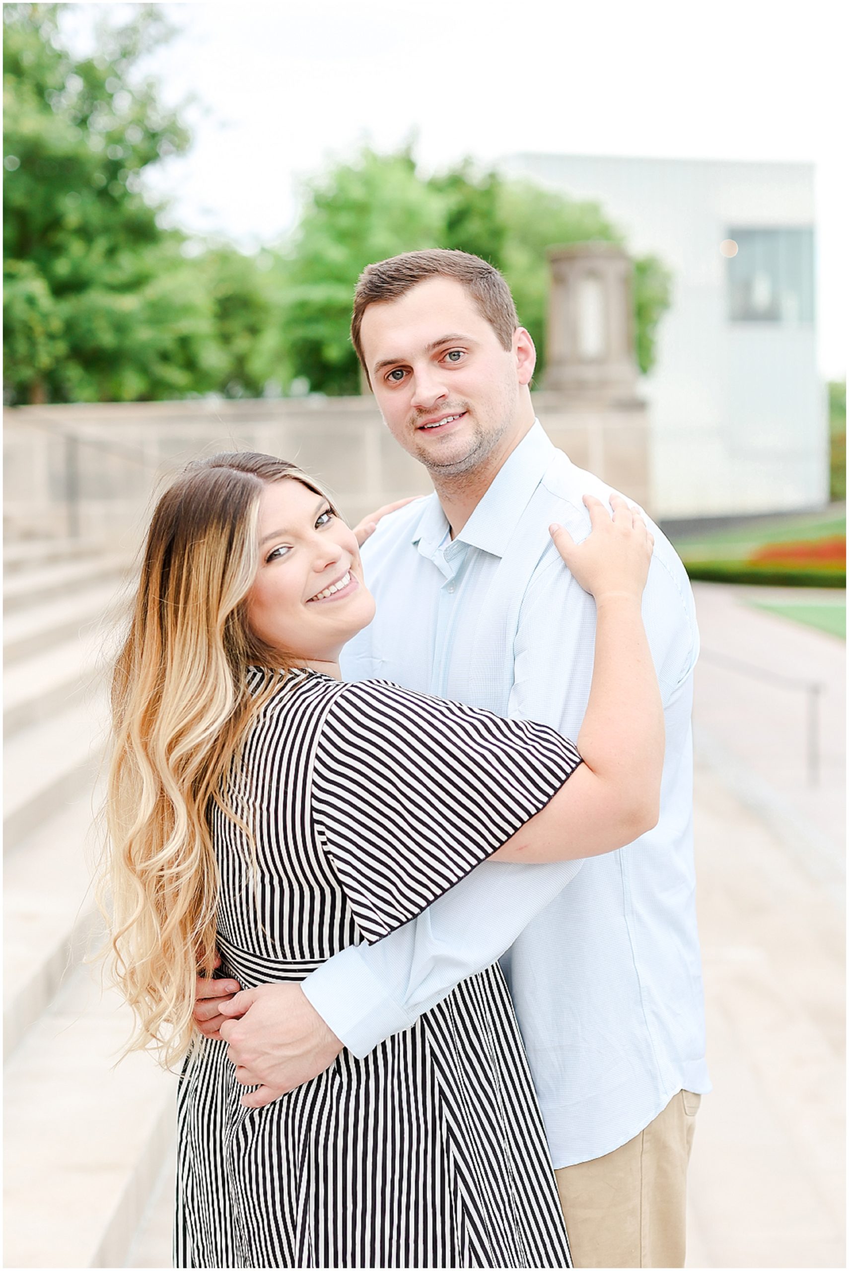 KC Engagement Session for Molly & Austin at the Kansas City Nelson Atkins Museum - Hotel Kansas City Wedding Venue - Where to Get Married in Kansas - Family Portrait Photography